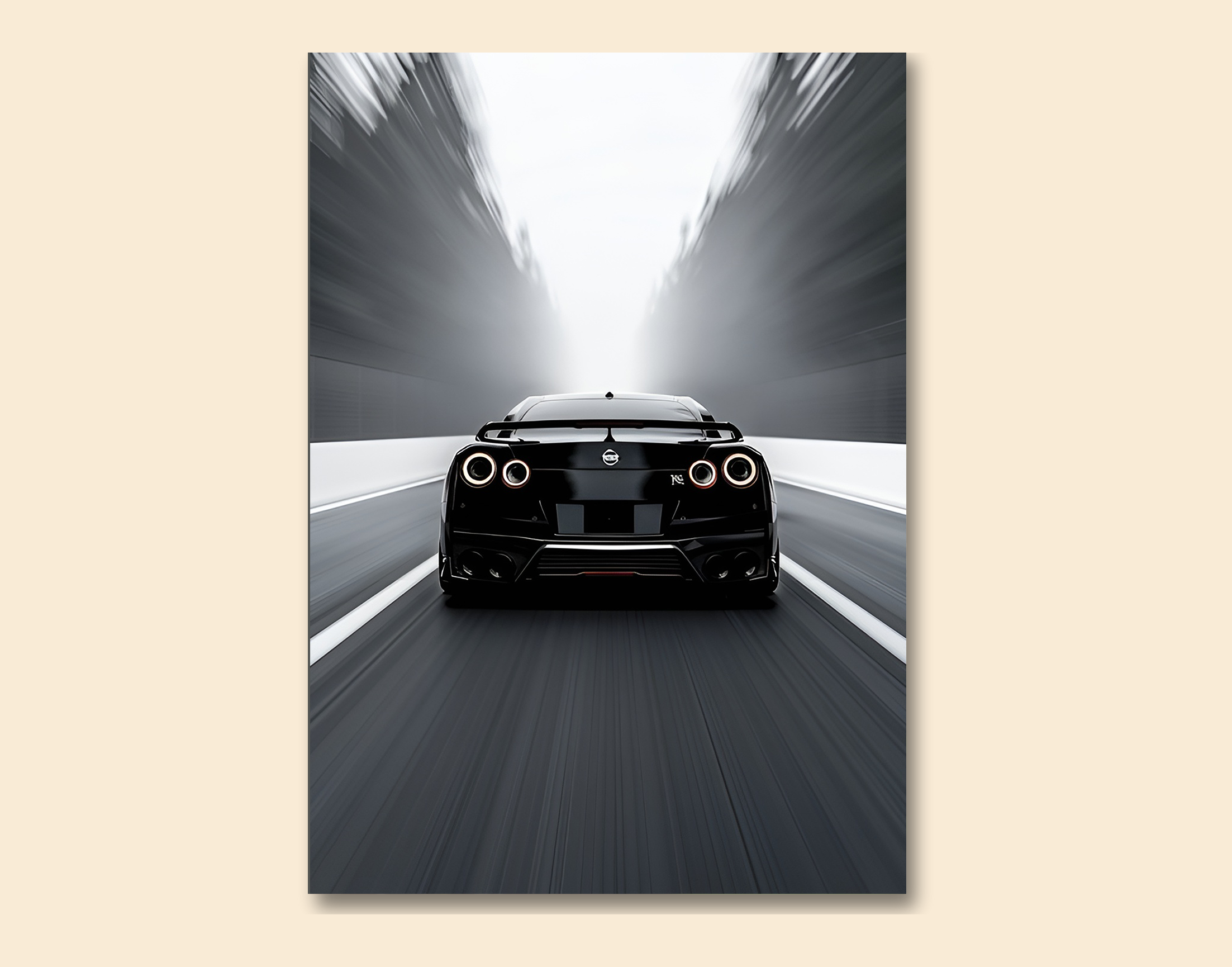 "LOVE 4 WHEELS"- Shiny & Sturdy Metallic Poster  Art That Pops & Sticks