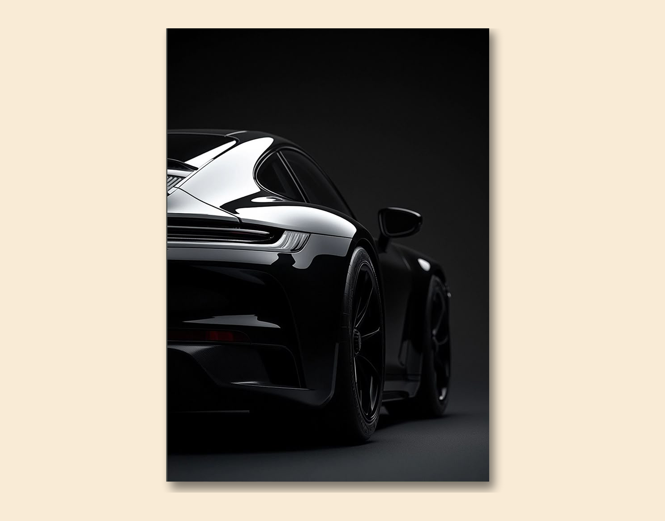 "Best Black View"- Shiny & Sturdy Metallic Poster  Art That Pops & Sticks