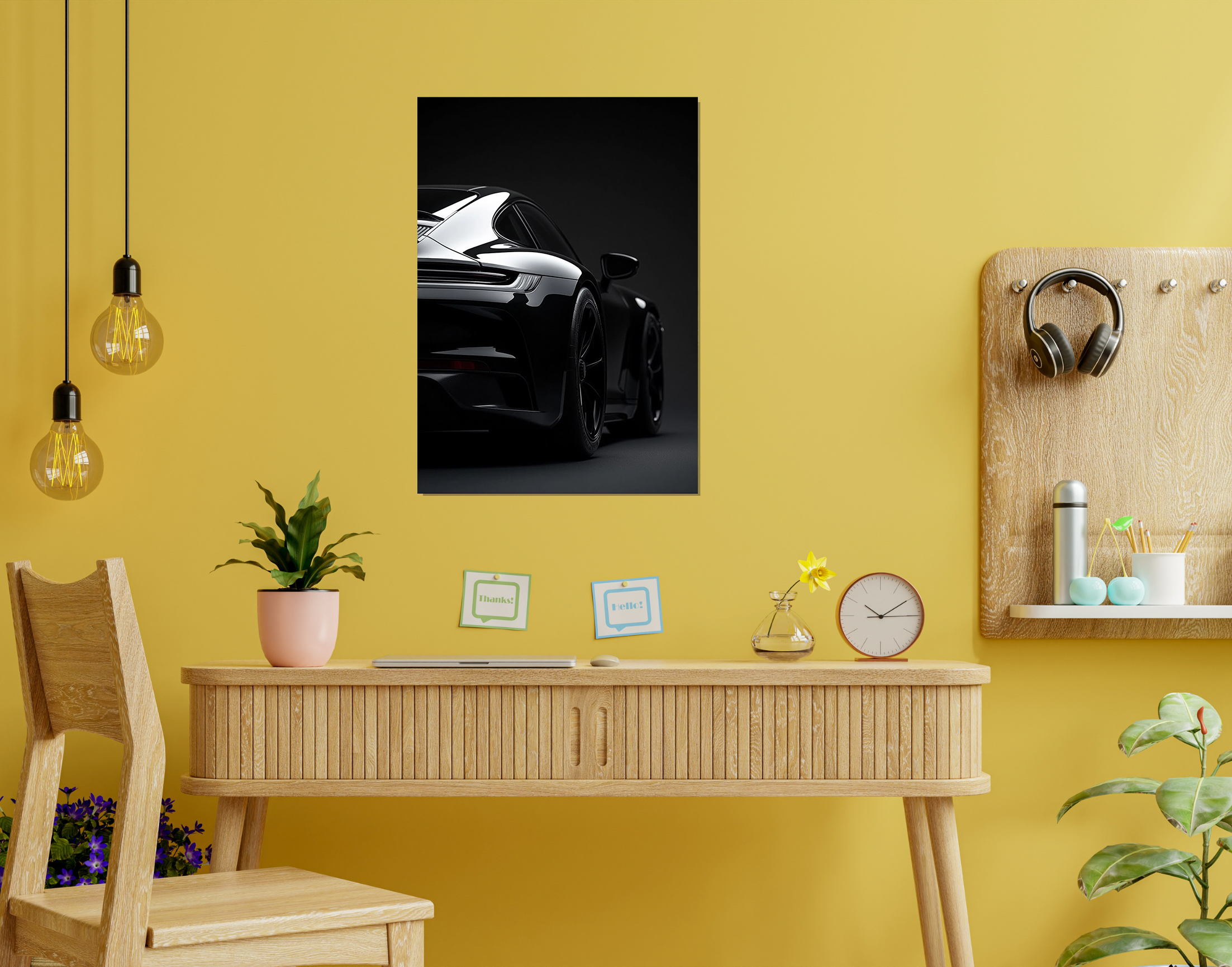 "Best Black View"- Shiny & Sturdy Metallic Poster  Art That Pops & Sticks