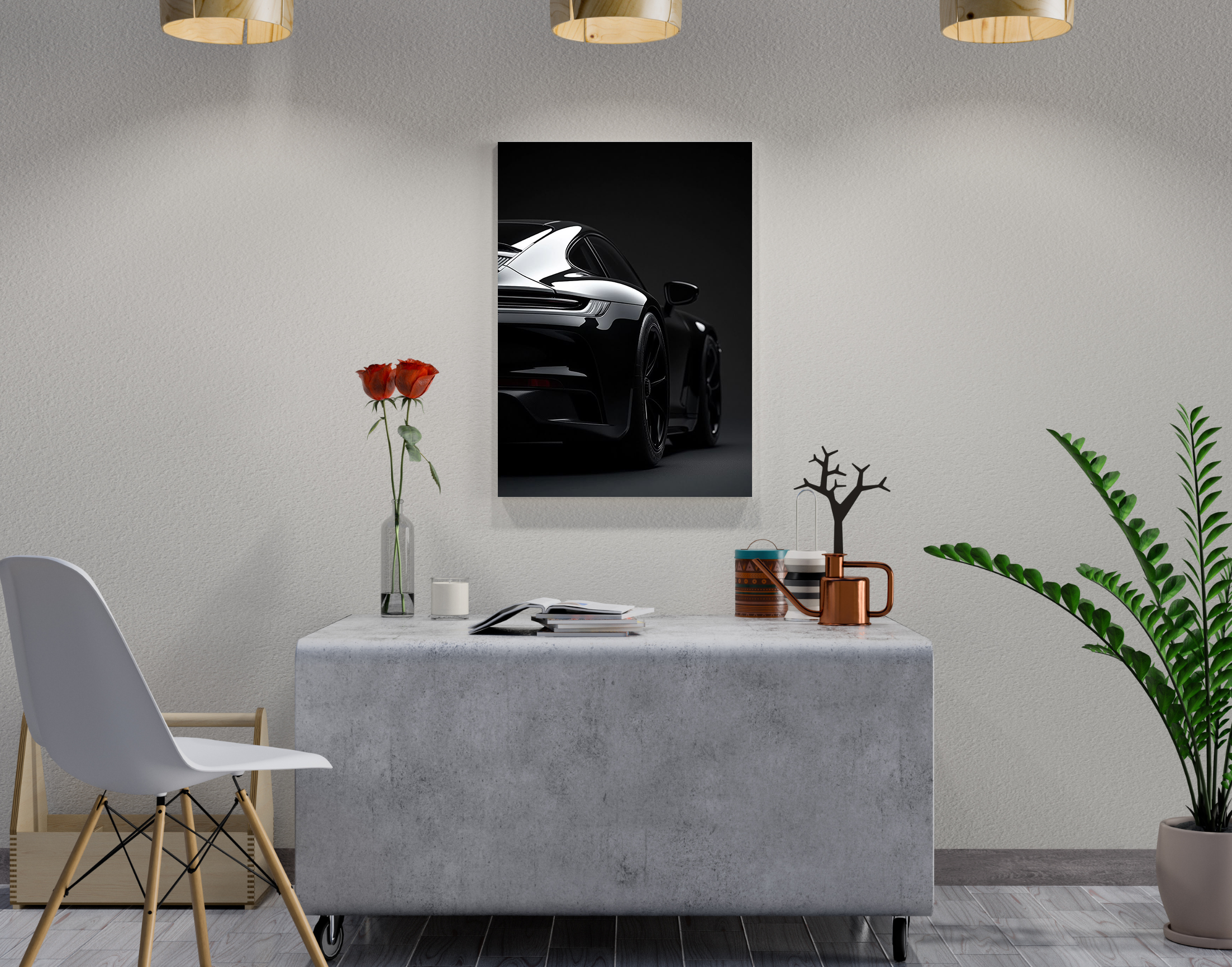 "Best Black View"- Shiny & Sturdy Metallic Poster  Art That Pops & Sticks