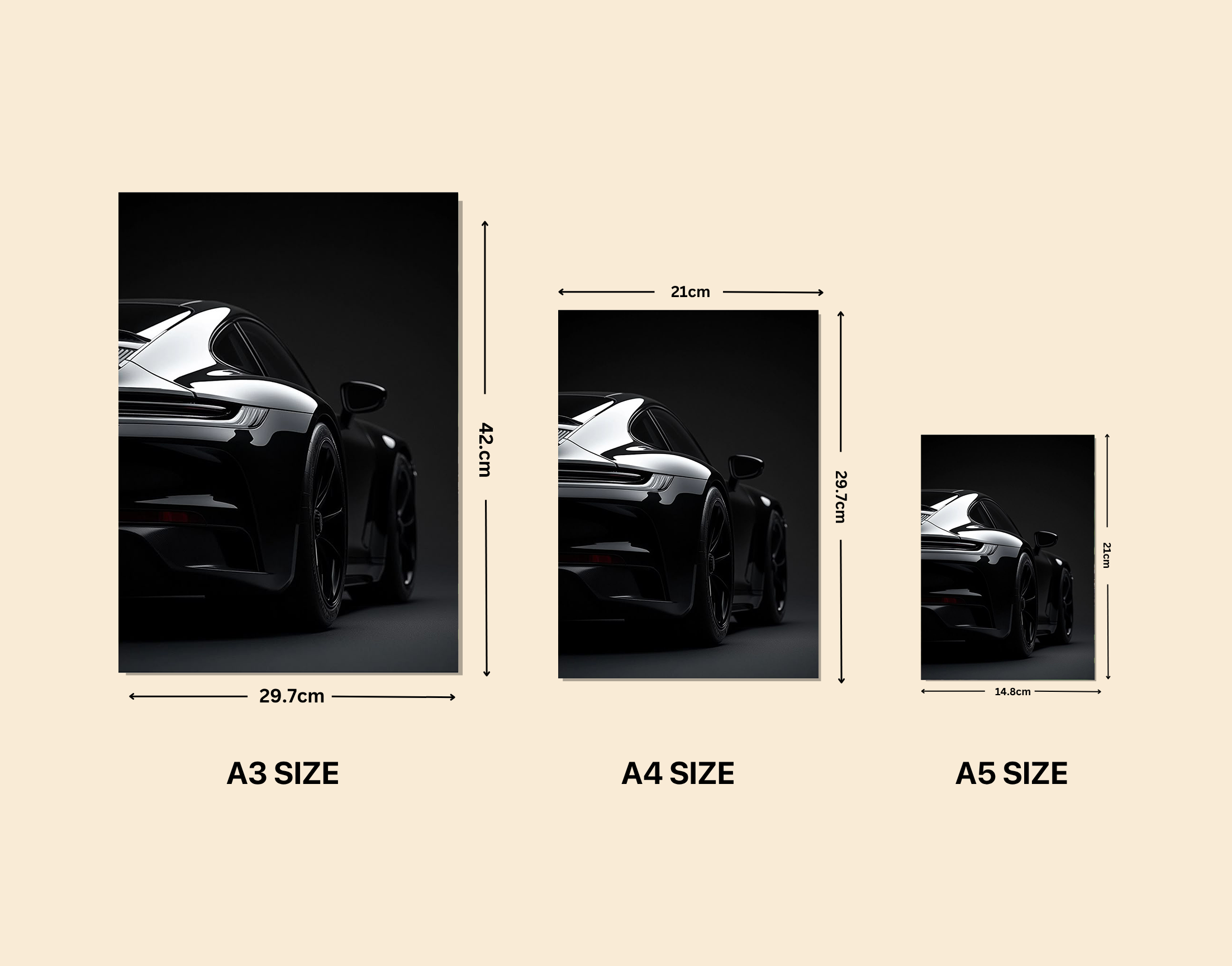 "Best Black View"- Shiny & Sturdy Metallic Poster  Art That Pops & Sticks