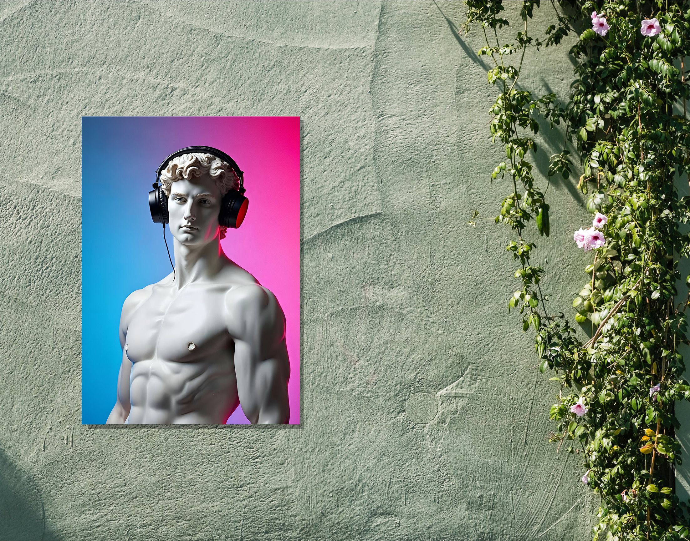 "Michelangelo: The 6 PACK"- Shiny & Sturdy Metallic Poster  Art That Pops & Sticks