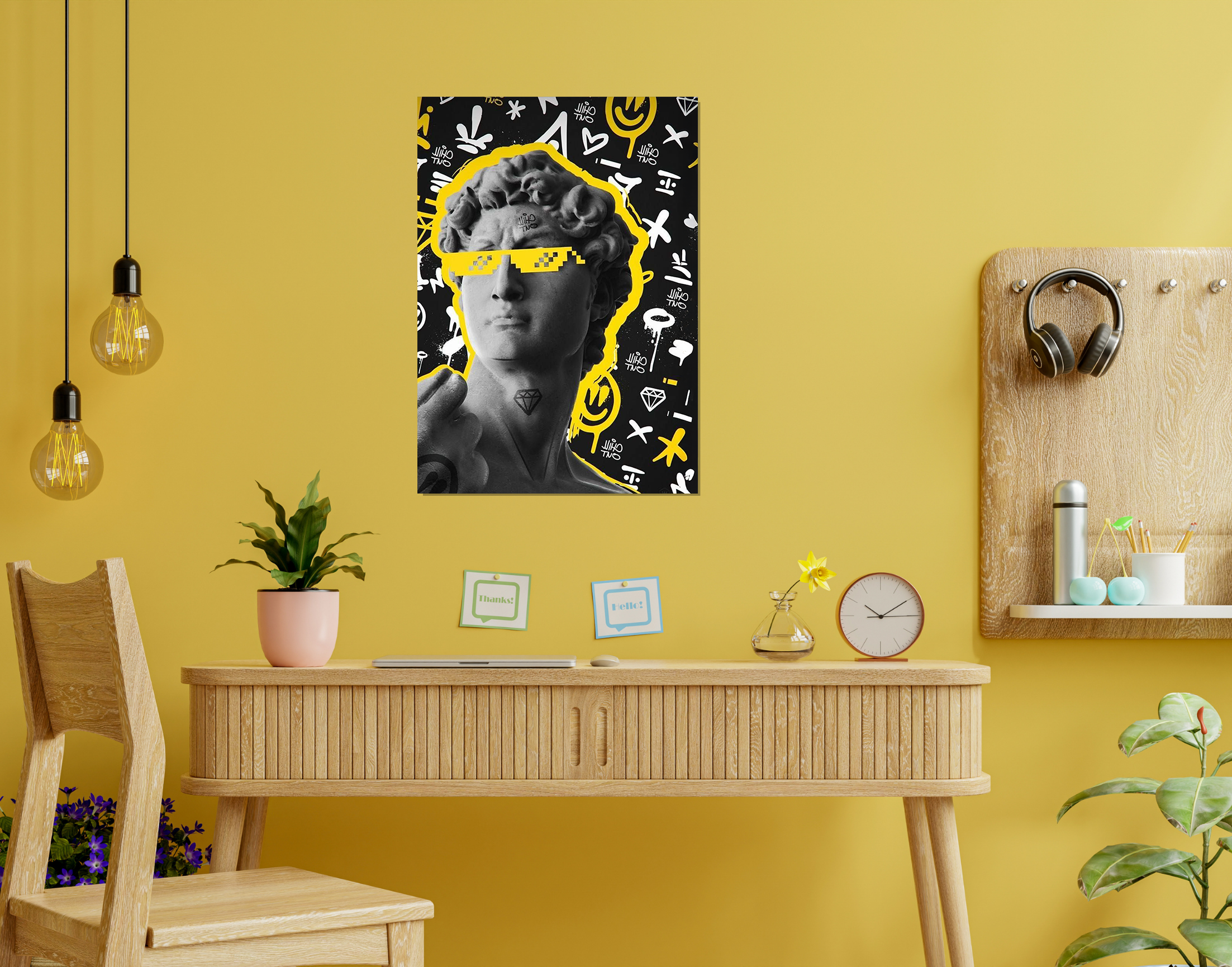 "Biblical David: New Gens Art"- Shiny & Sturdy Metallic Poster  Art That Pops & Sticks