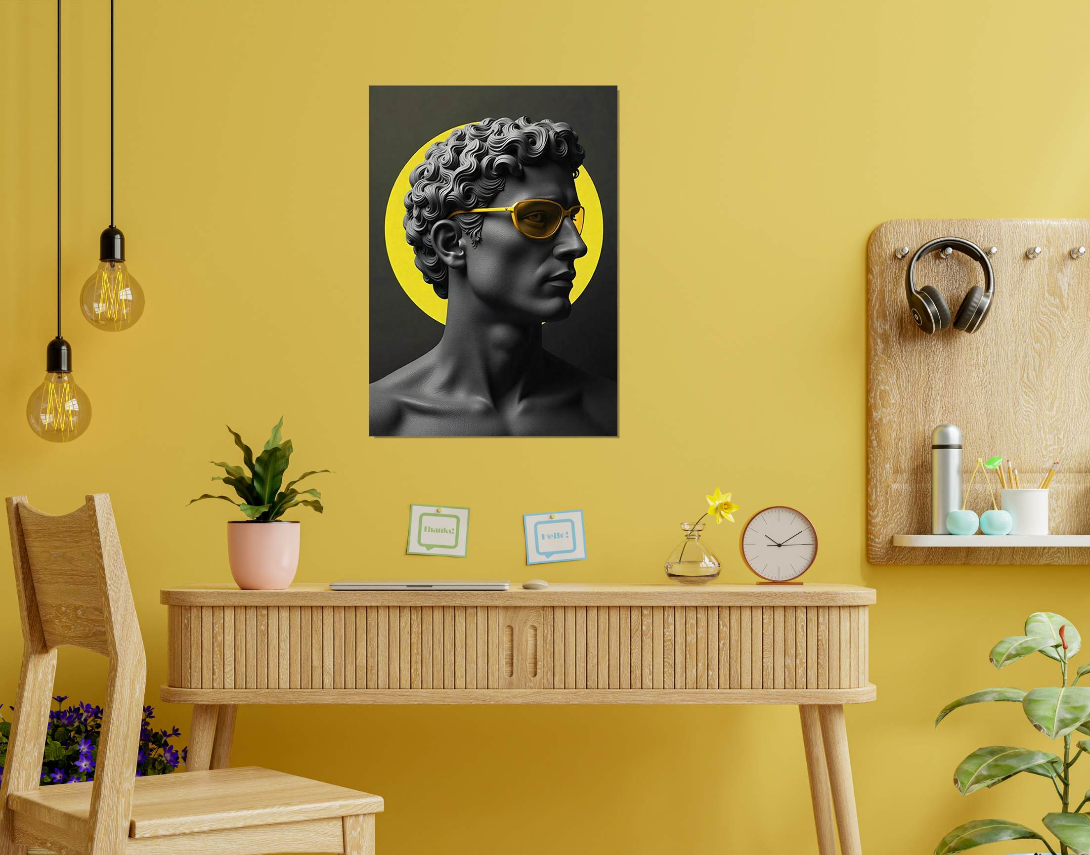 "Biblical David: New Genz Art"- Shiny & Sturdy Metallic Poster  Art That Pops & Sticks