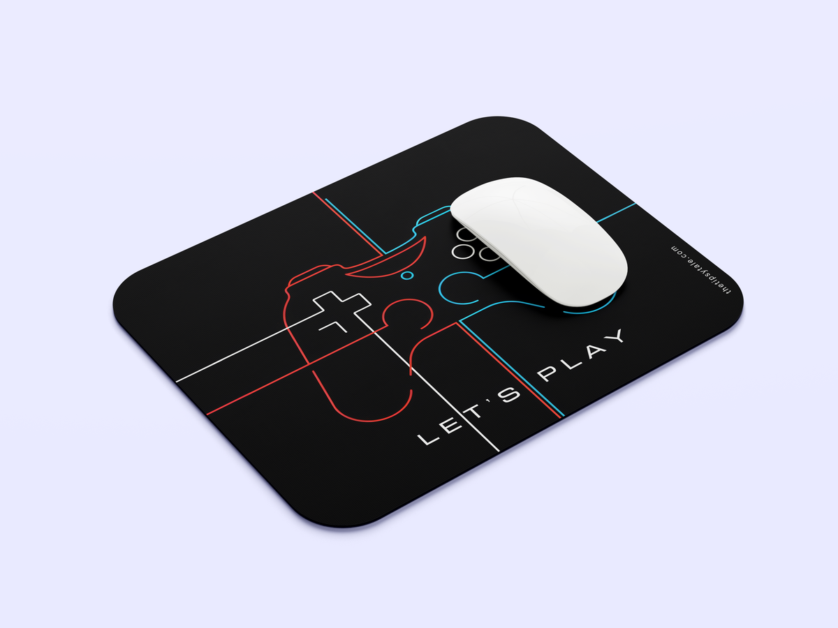 "Lets Play:Gamer" Mousepad Enhance Your Workspace with Style