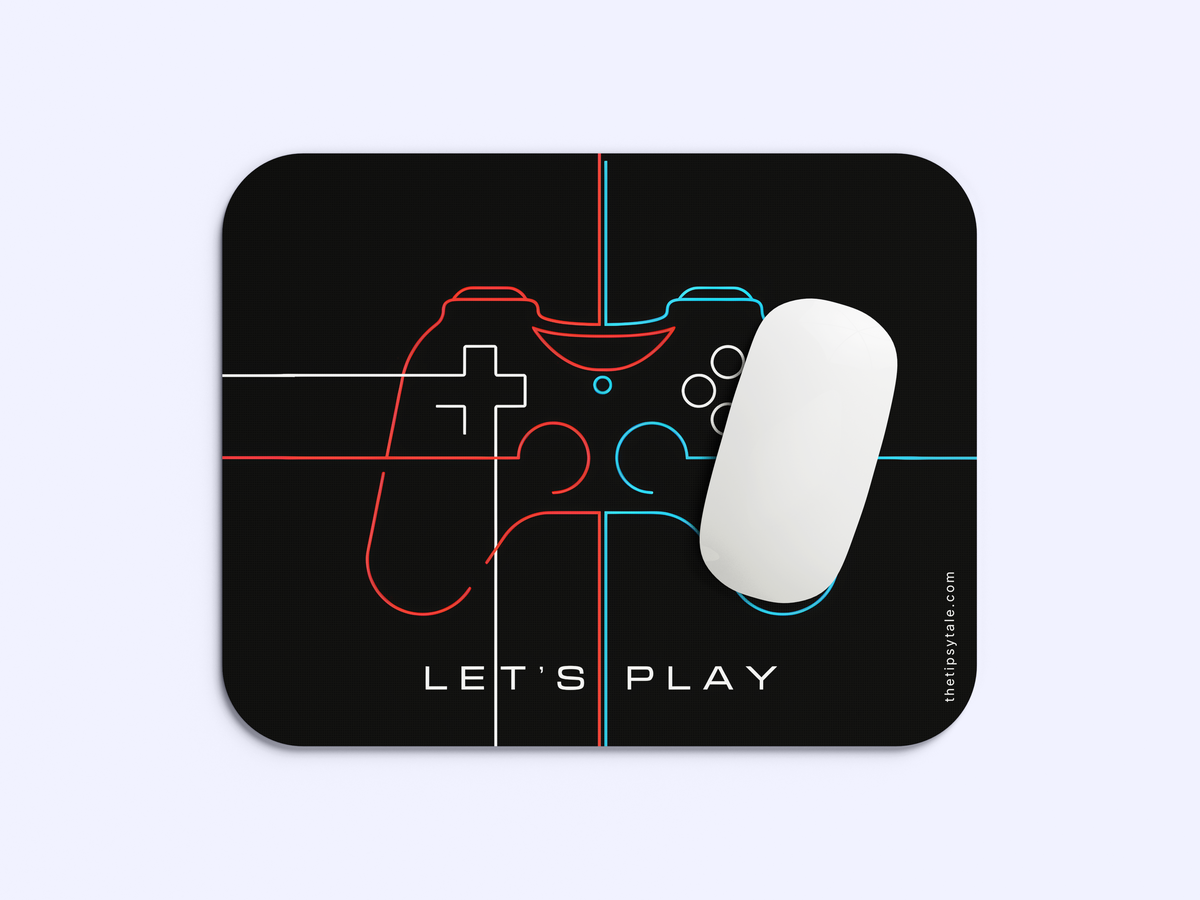 "Lets Play:Gamer" Mousepad Enhance Your Workspace with Style