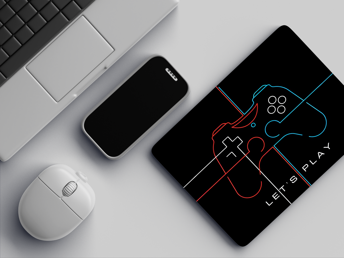 "Lets Play:Gamer" Mousepad Enhance Your Workspace with Style