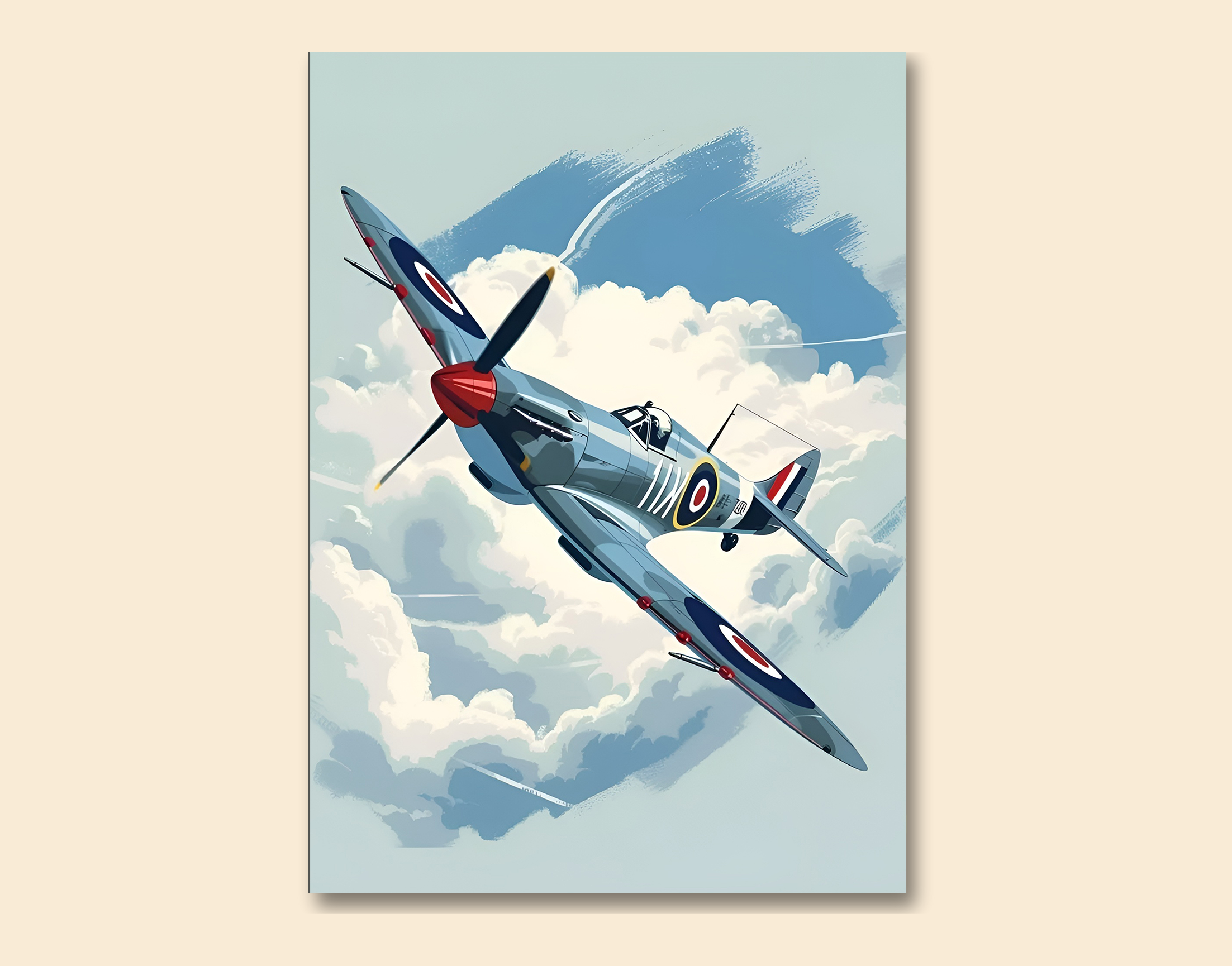 "Fighter Jet: Blue Theme"- Shiny & Sturdy Metallic Poster  Art That Pops & Sticks