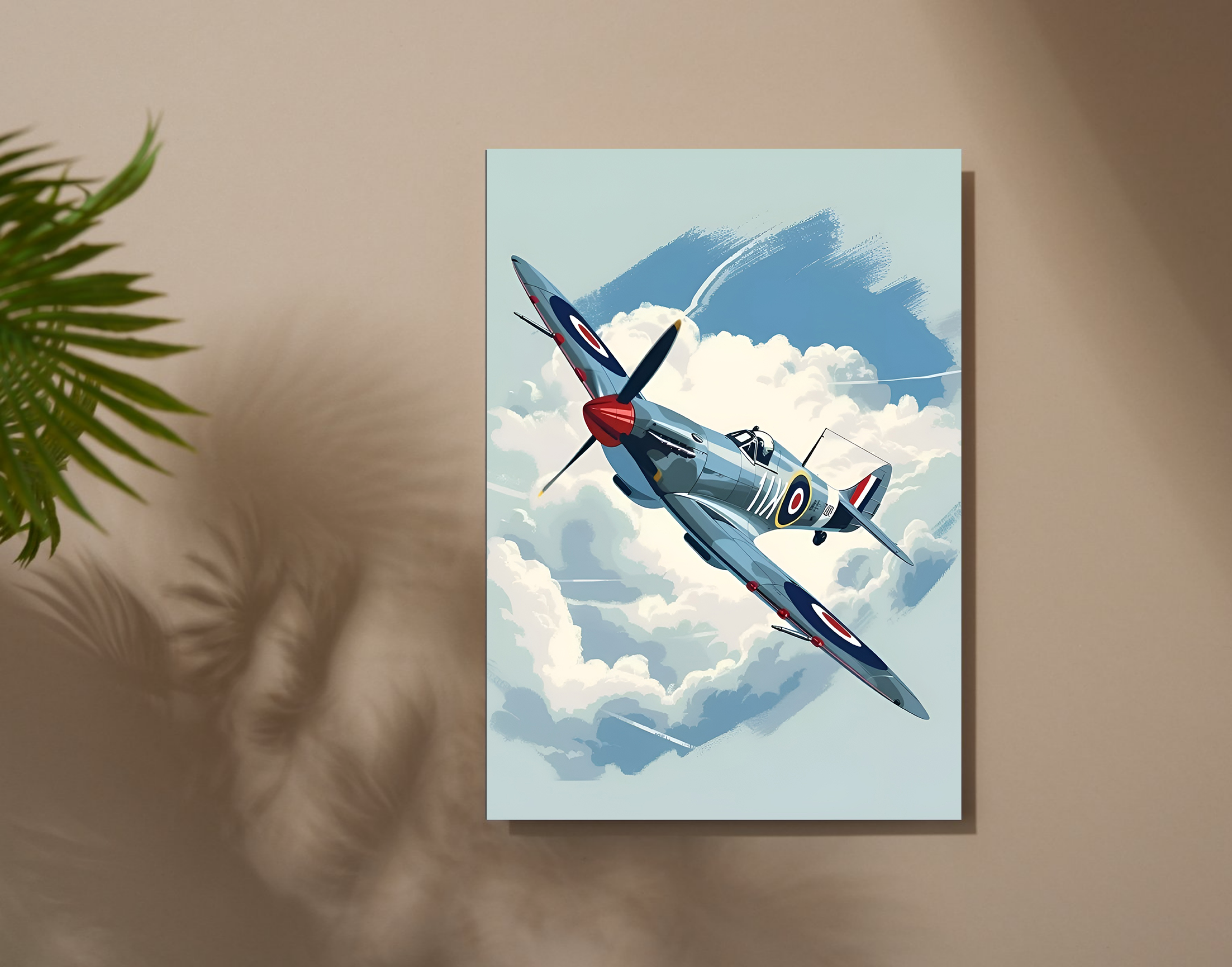 "Fighter Jet: Blue Theme"- Shiny & Sturdy Metallic Poster  Art That Pops & Sticks