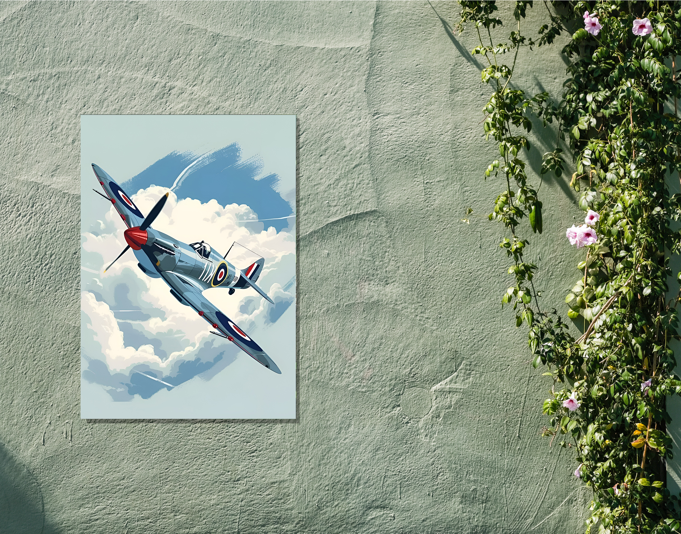 "Fighter Jet: Blue Theme"- Shiny & Sturdy Metallic Poster  Art That Pops & Sticks