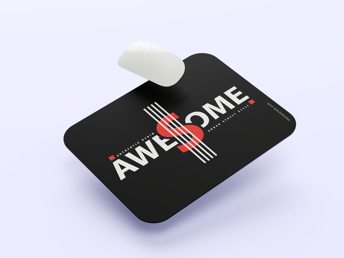 "Authentic Denim Awesome" Mousepad Enhance Your Workspace with Style