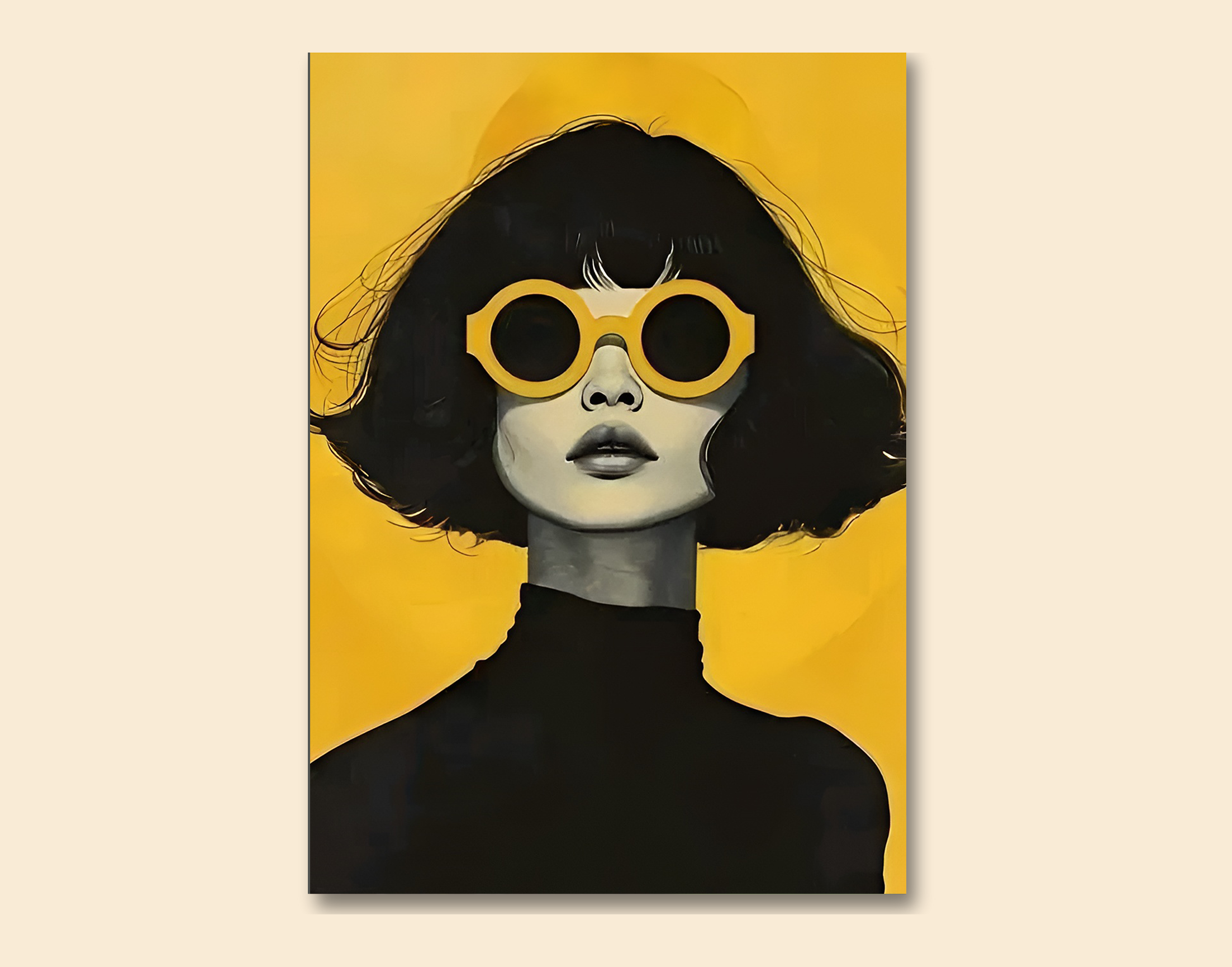 "Gen Z Vibes:Sunglass Edition"- Shiny & Sturdy Metallic Poster  Art That Pops & Sticks