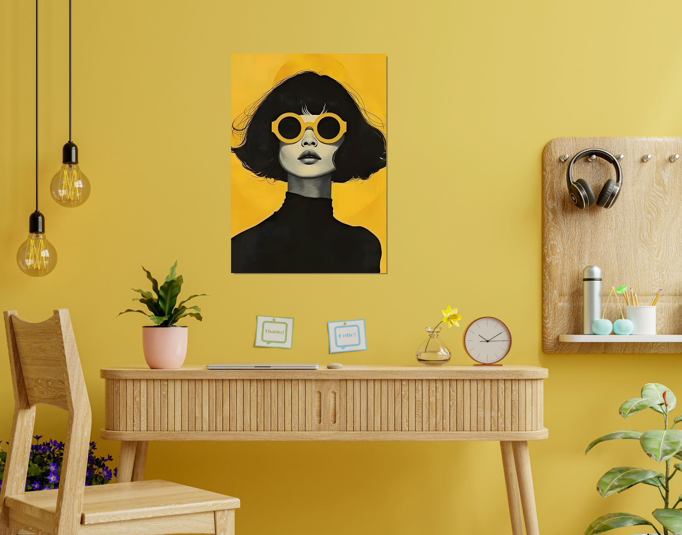 "Gen Z Vibes:Sunglass Edition"- Shiny & Sturdy Metallic Poster  Art That Pops & Sticks