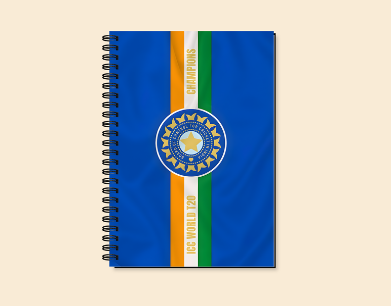 "INDIA ICC WORLD T20 CHAMPIONS: CRICKET FANDOM" -Elegant & Inspiring Diary for Daily Reflection