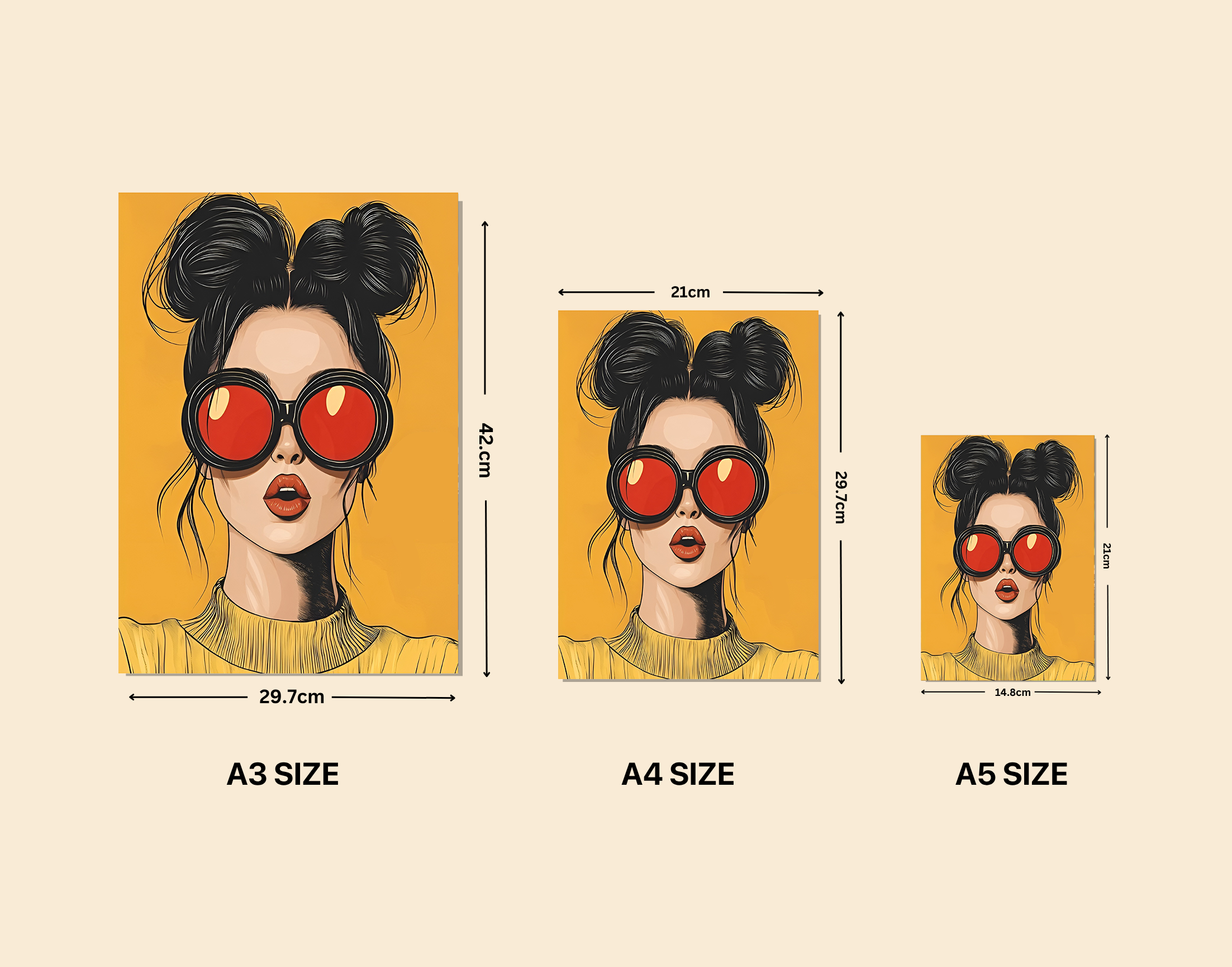 "Gen Z Vibes:Pout Women"- Shiny & Sturdy Metallic Poster  Art That Pops & Sticks