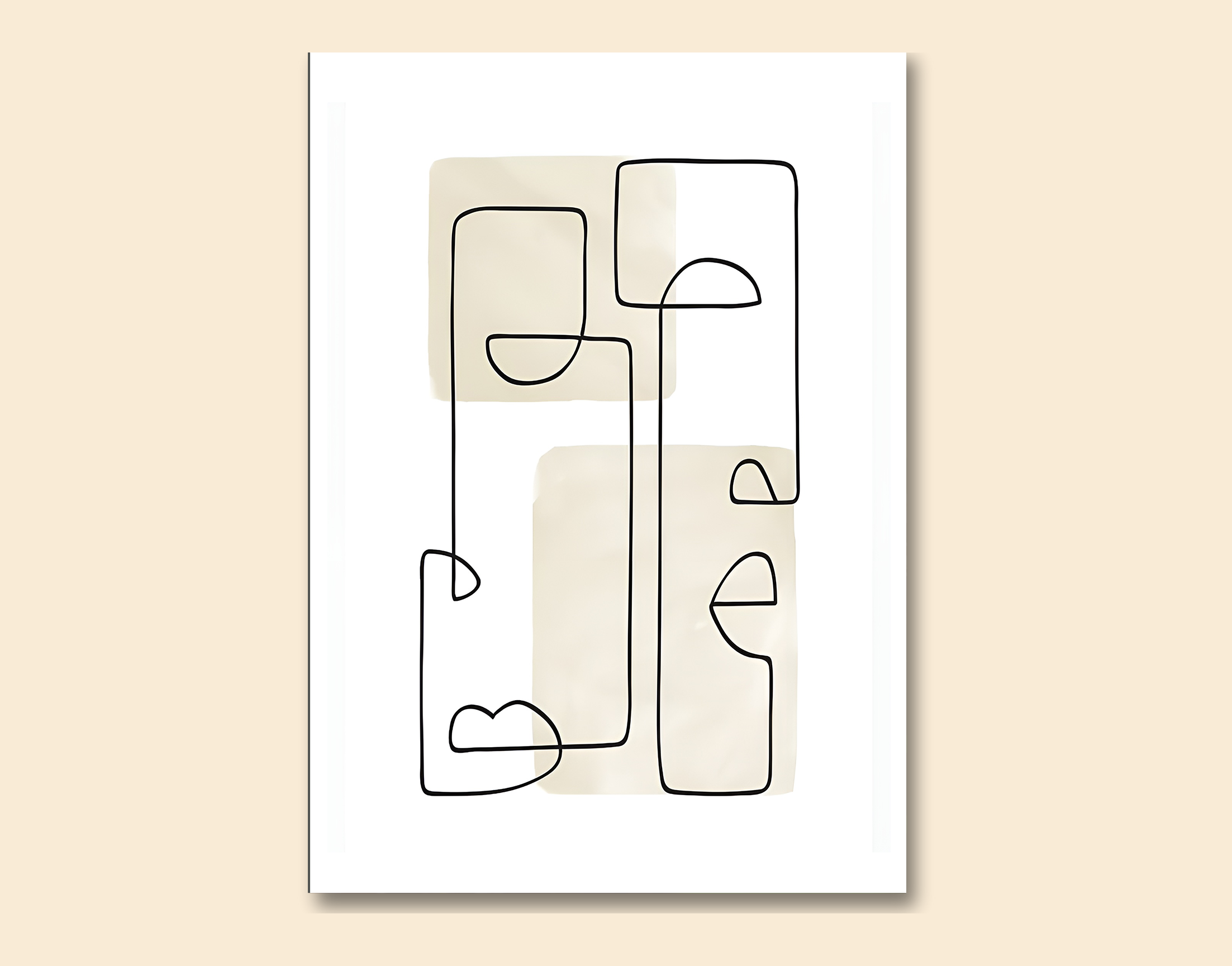 "Line Art: Abstract"- Shiny & Sturdy Metallic Poster  Art That Pops & Sticks