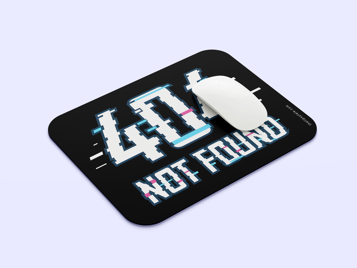 "404 NOT FOUND" Mousepad Enhance Your Workspace with Style