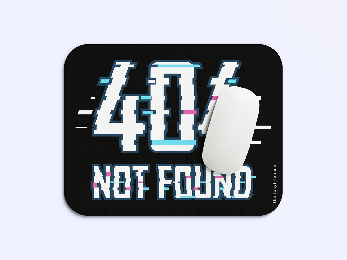 "404 NOT FOUND" Mousepad Enhance Your Workspace with Style