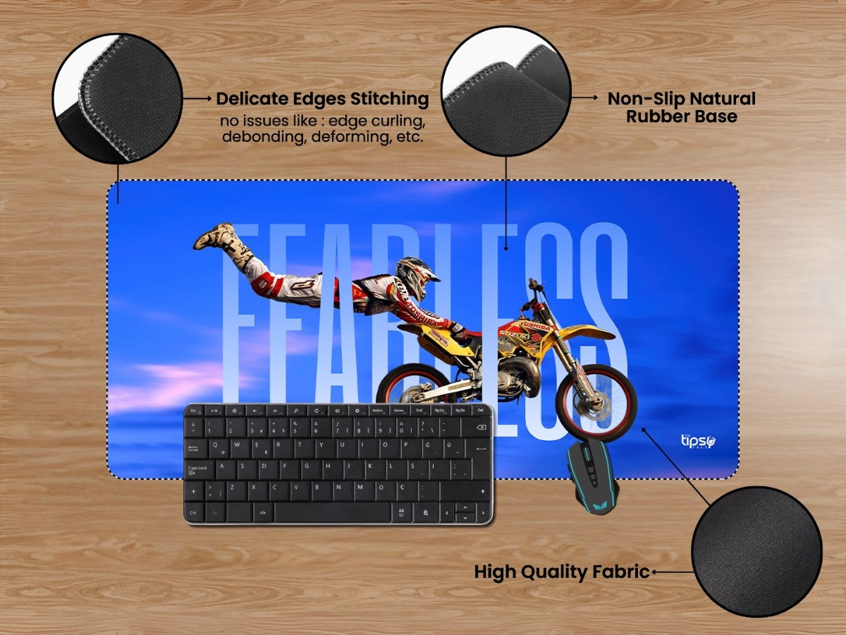 "FEARLESS" Gaming Mousepad Elevate Your Gaming Experience