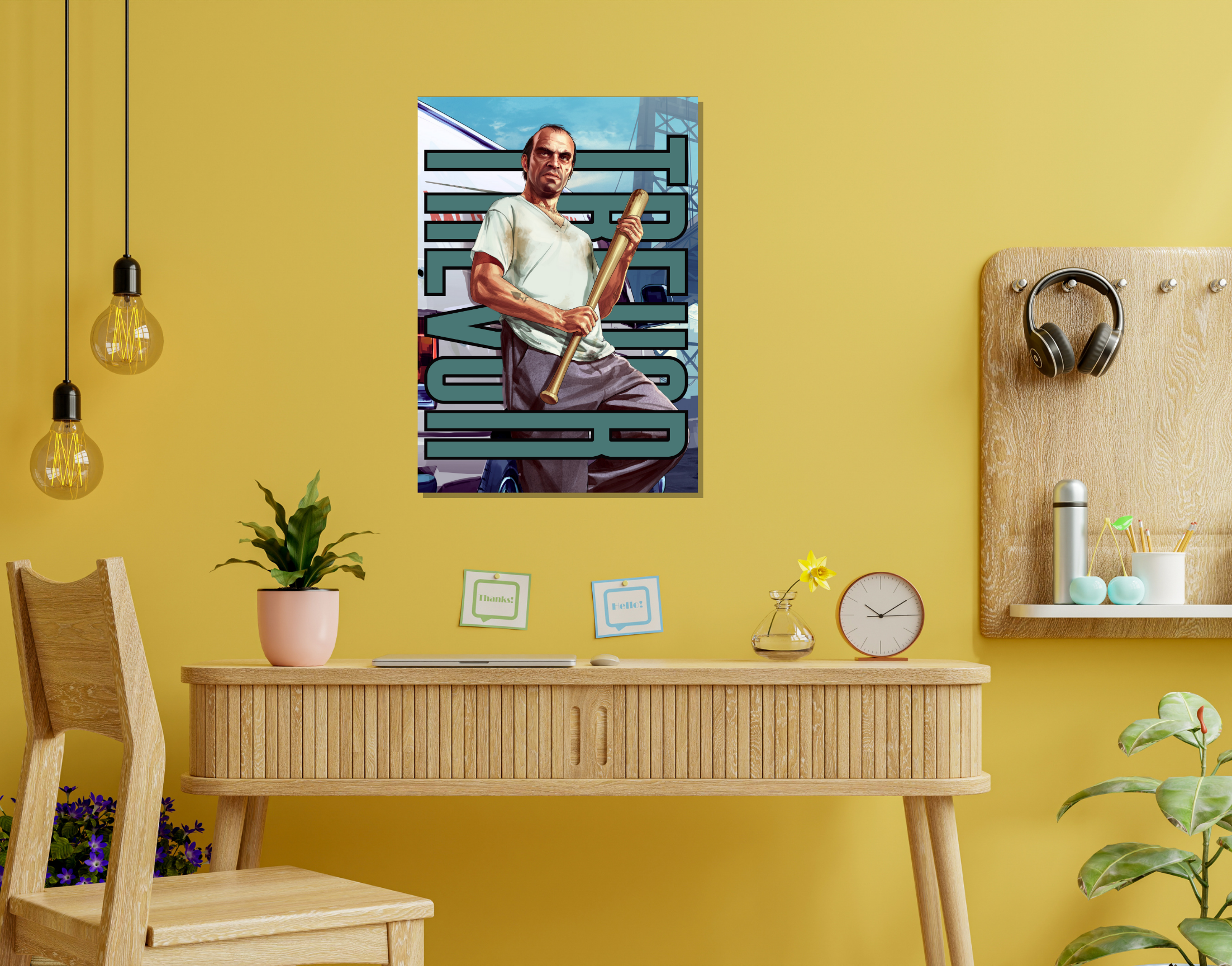 "Trevor Philips:GTA 5"- Shiny & Sturdy Metallic Poster Art That Pops & Sticks (Literally!)