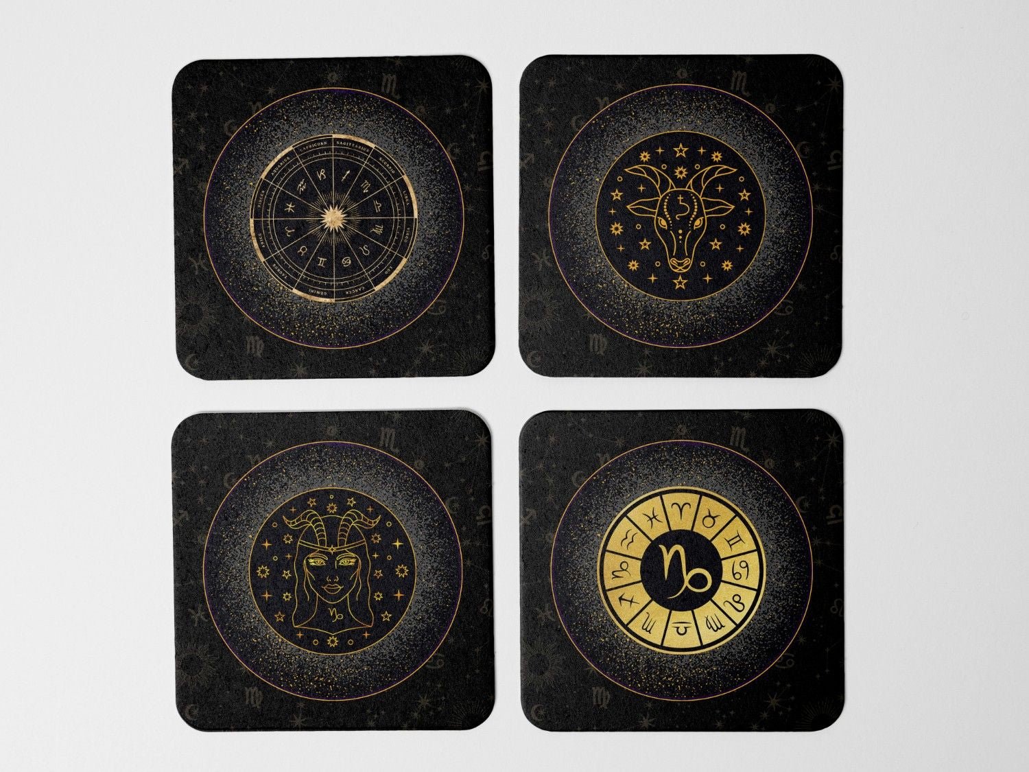 CAPRICON -ZODIAC SIGN' Coaster Set of 4