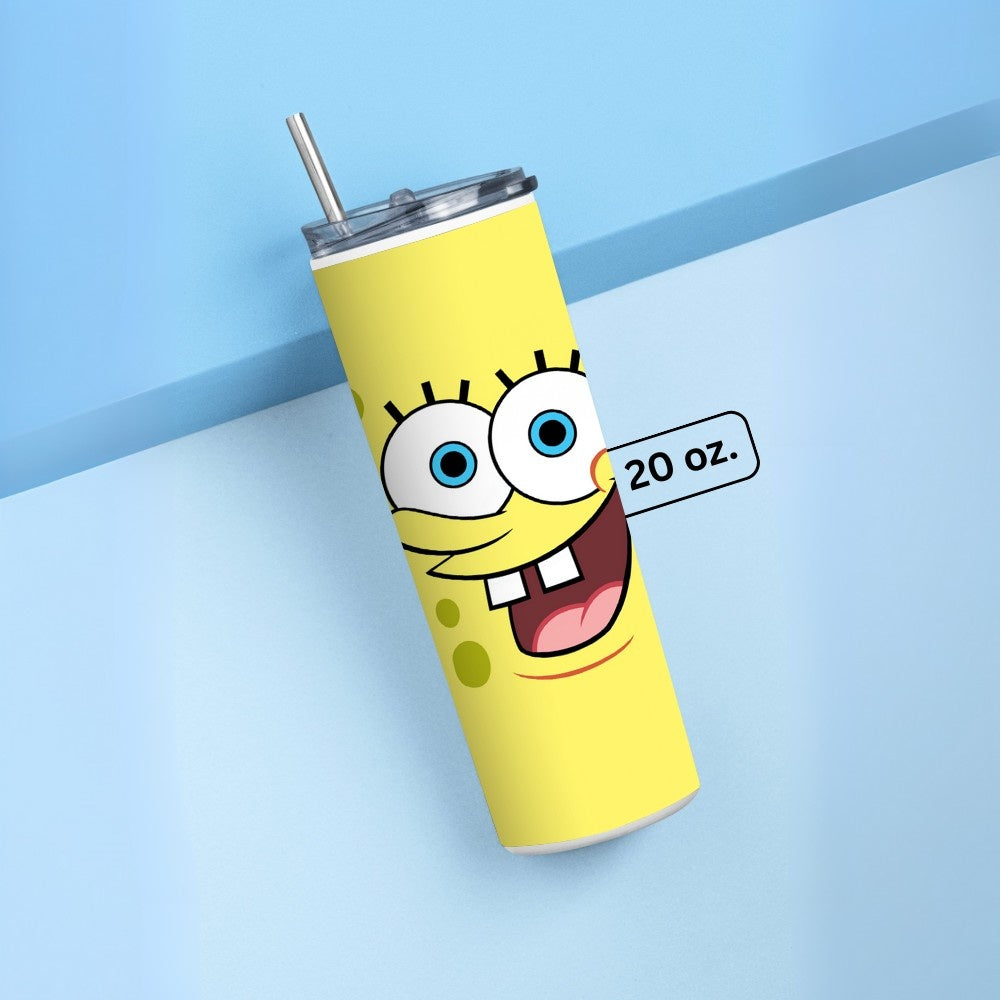 "SpongeBob smiley face" Tumbler with Metal Straw