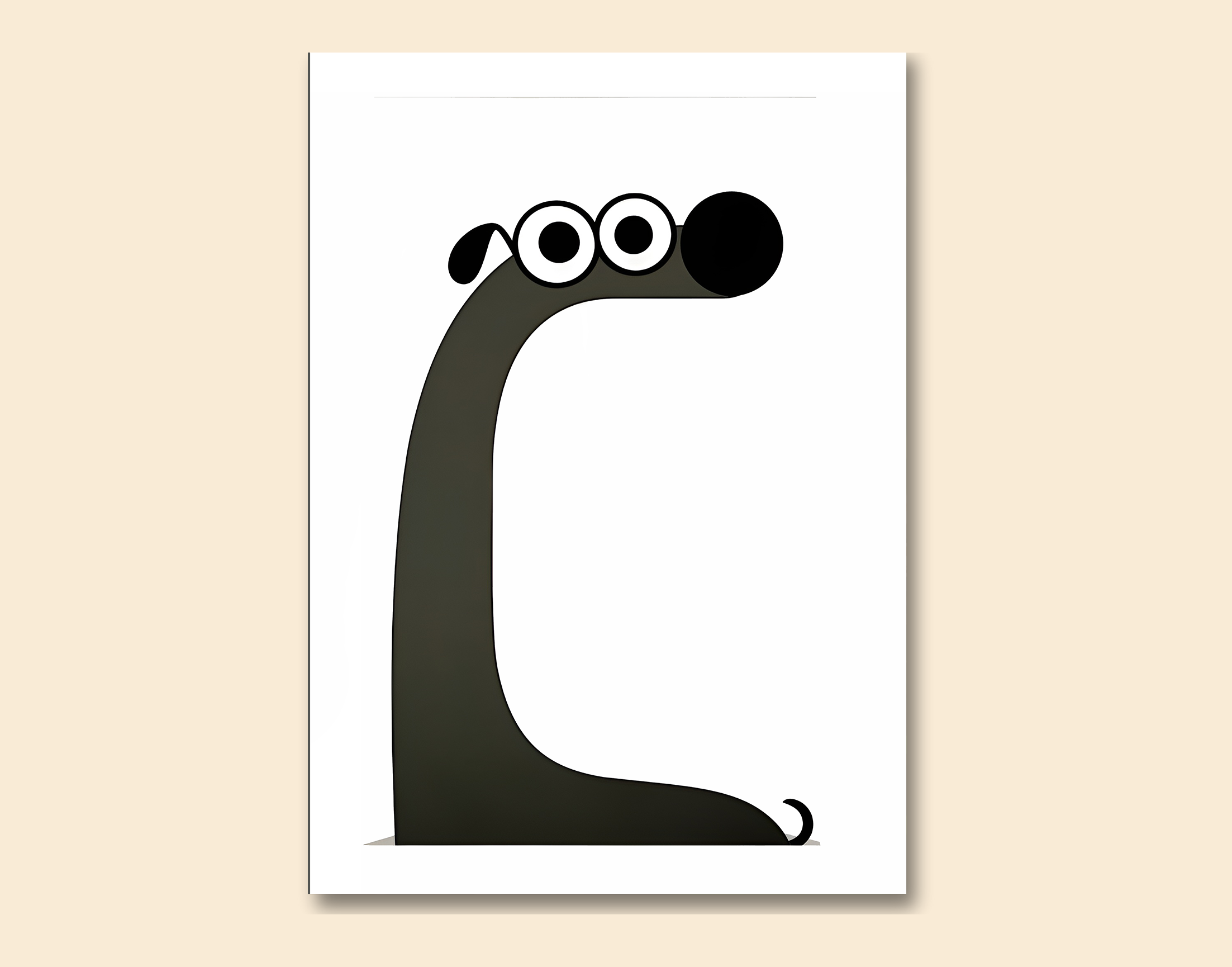 "Cartoon Pet Version"- Shiny & Sturdy Metallic Poster  Art That Pops & Sticks