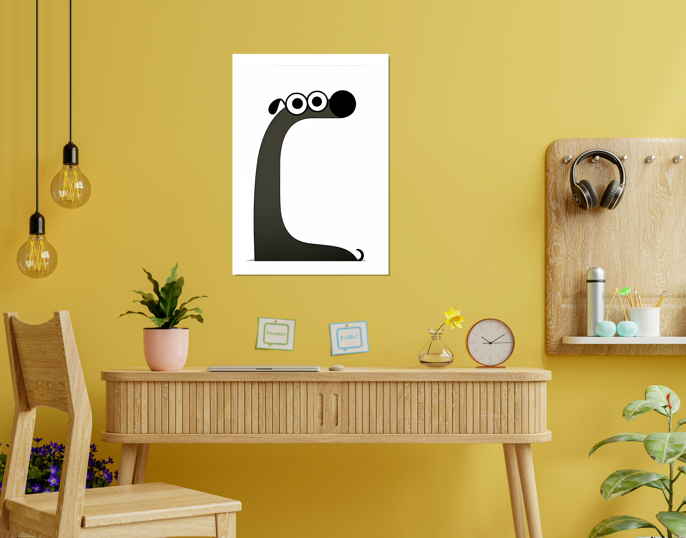"Cartoon Pet Version"- Shiny & Sturdy Metallic Poster  Art That Pops & Sticks