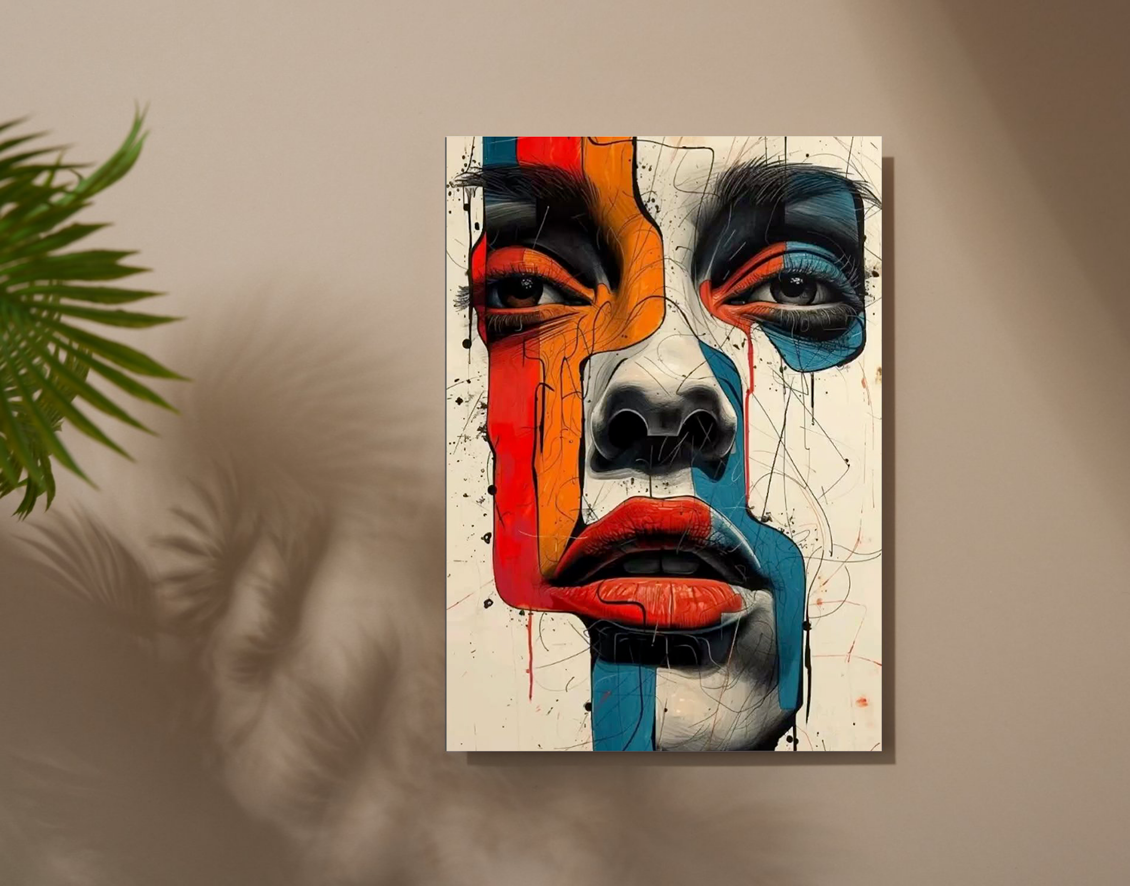 "Face Painting-Wall ART"- Shiny & Sturdy Metallic Poster  Art That Pops & Sticks