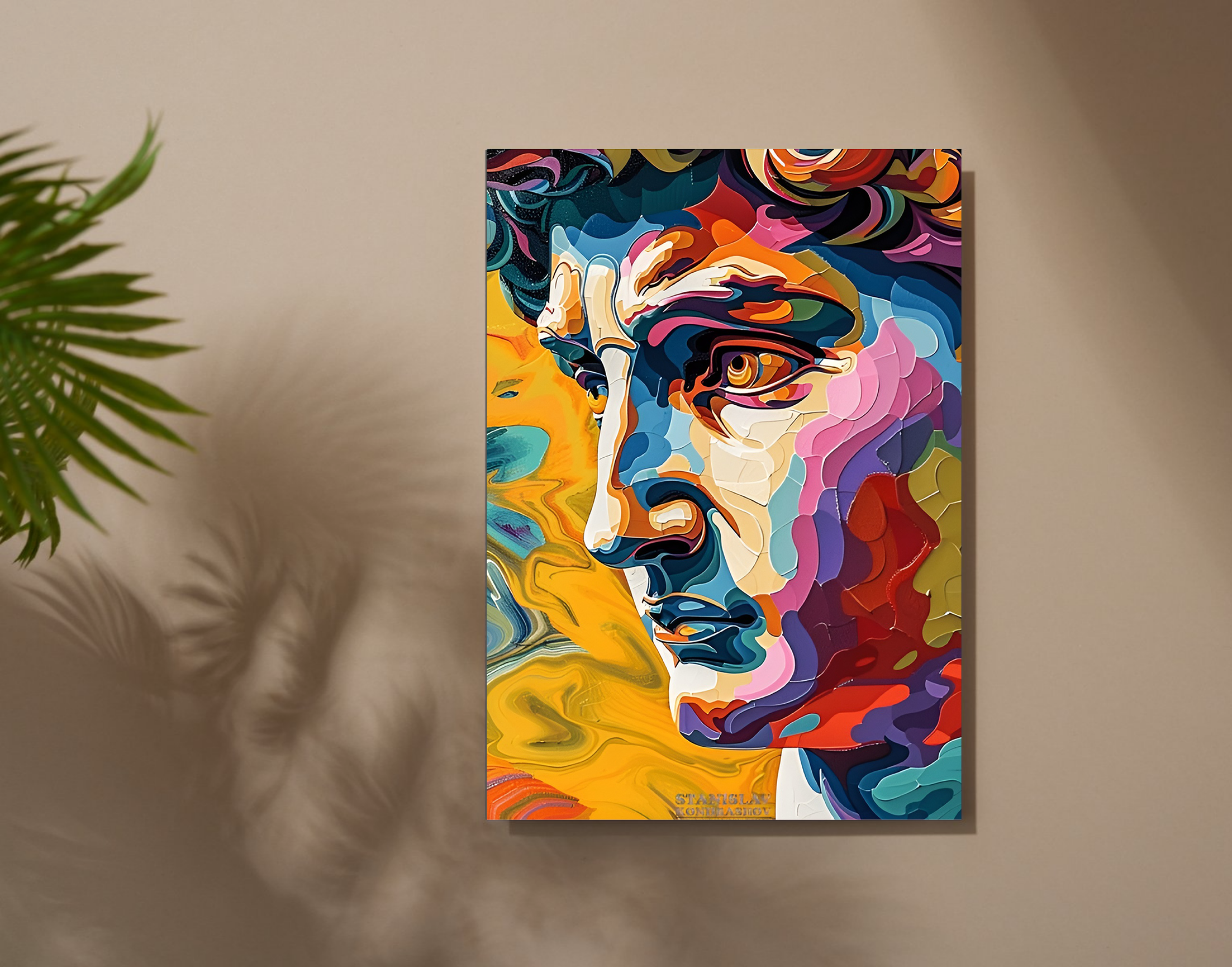 "Face Painting-ART"- Shiny & Sturdy Metallic Poster  Art That Pops & Sticks