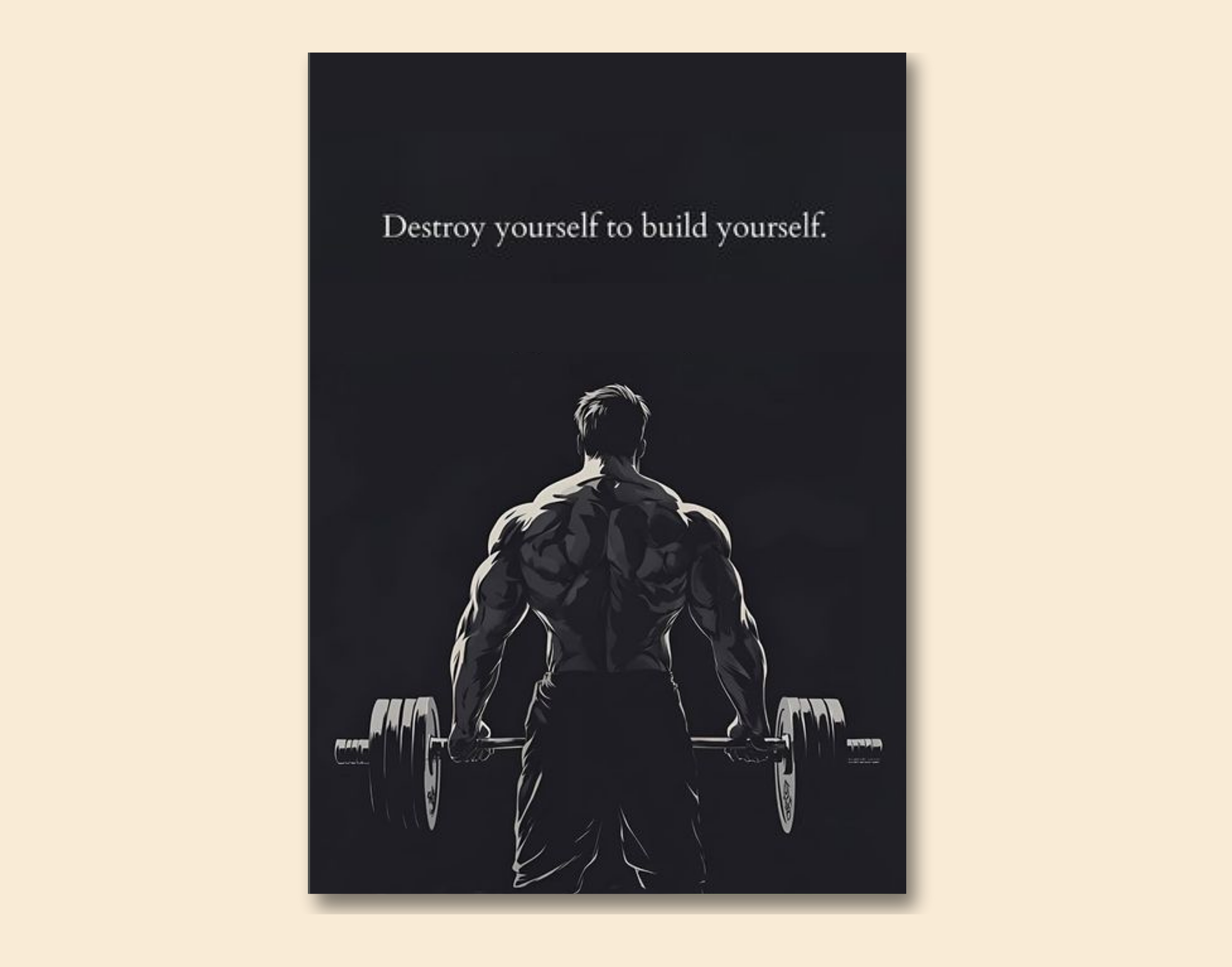"DISCIPLINE: BUILD YOURSELF"- Shiny & Sturdy Metallic Poster  Art That Pops & Sticks