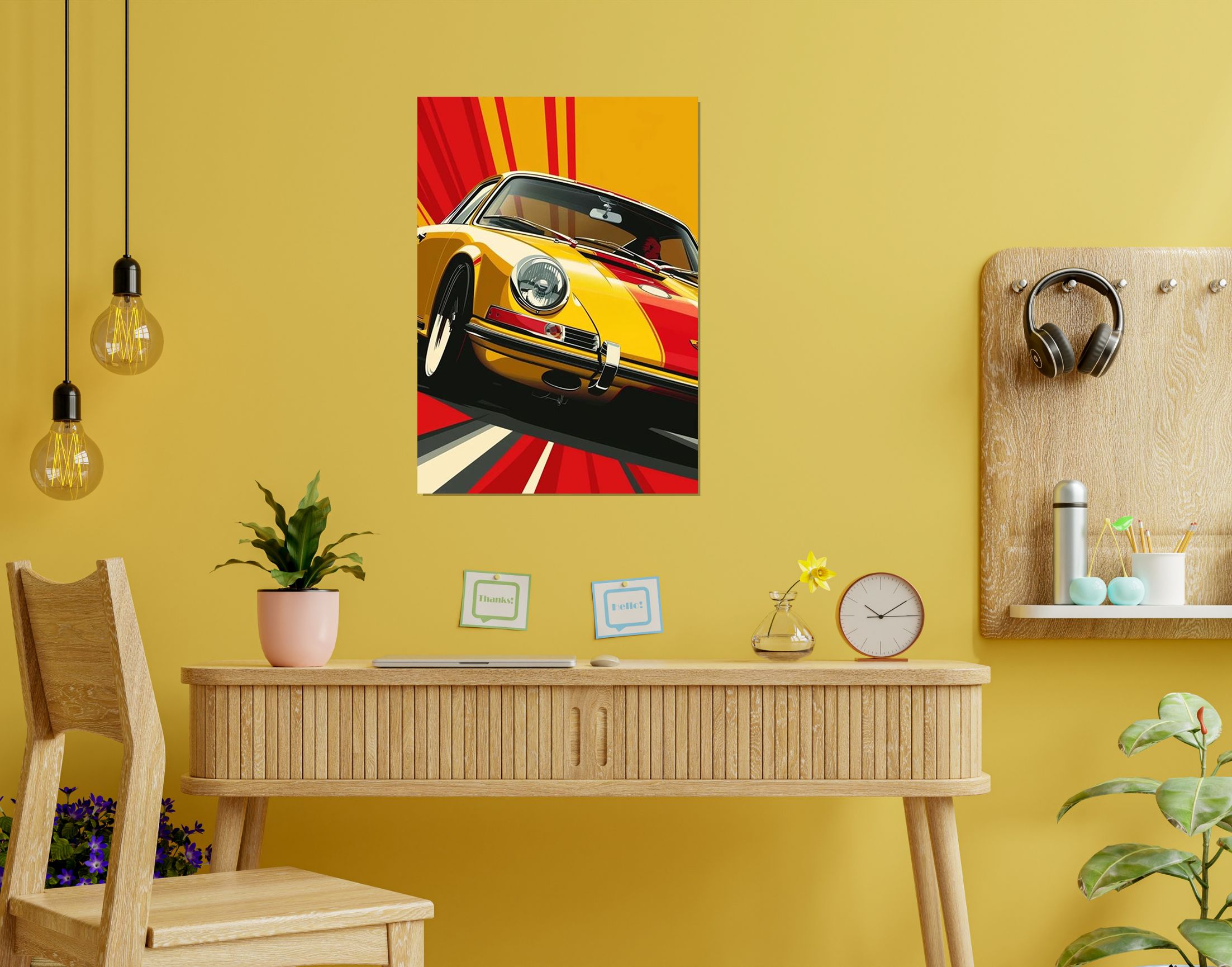 "DRIVE AWAY"- Shiny & Sturdy Metallic Poster  Art That Pops & Sticks