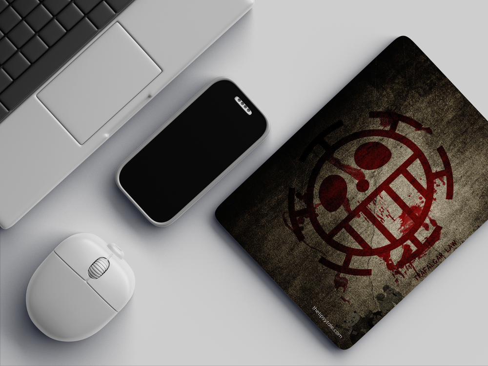 "TRAFALGAR LAW - ONE PIECE" Mousepad Enhance Your Workspace with Style