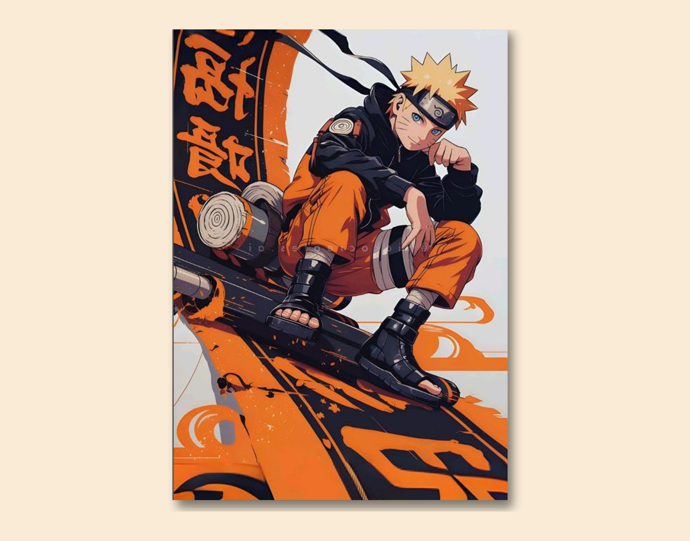 "NARUTO- Anime Star"- Shiny & Sturdy Metallic Poster  Art That Pops & Sticks