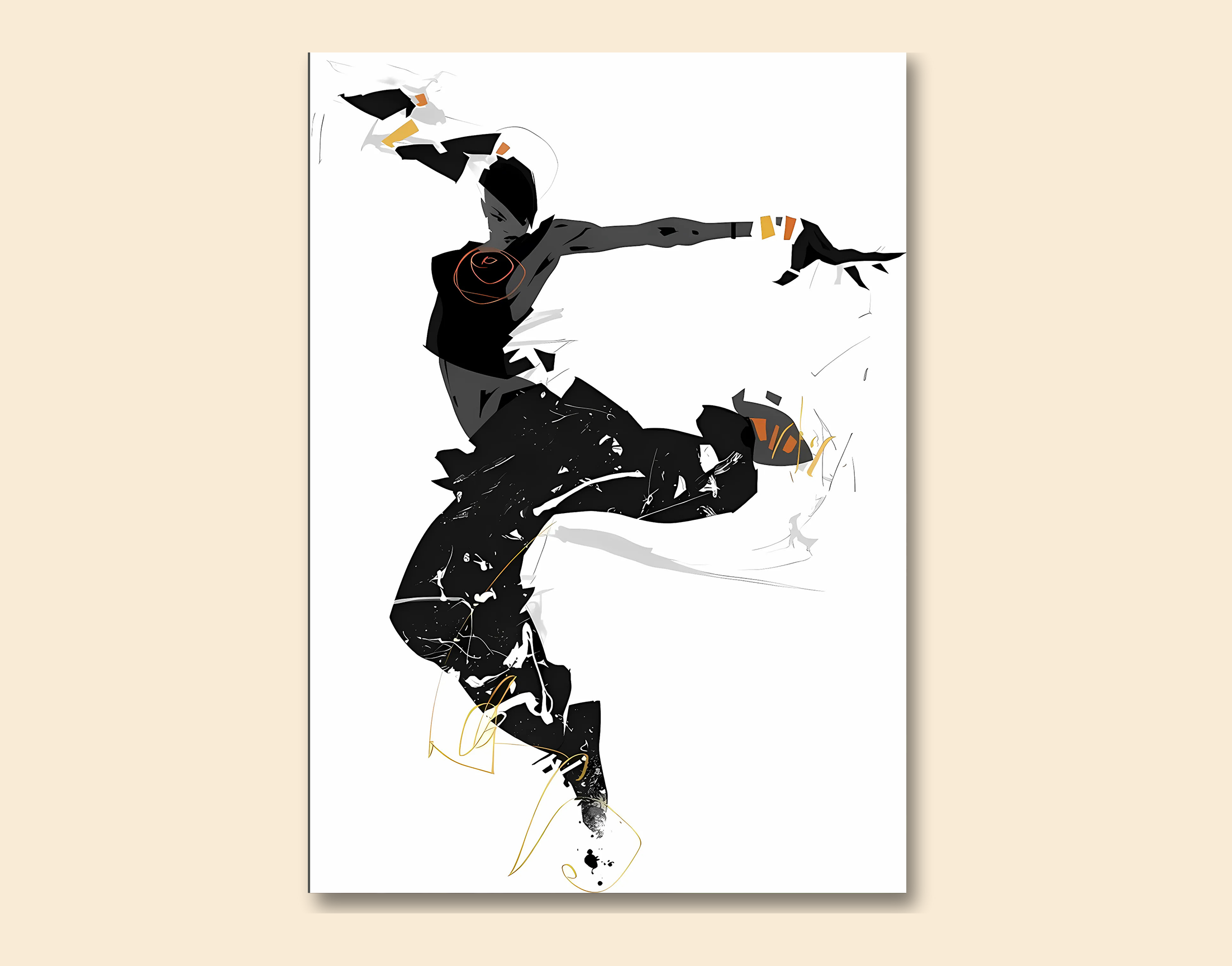 "DANCE TO THE BEAT"- Shiny & Sturdy Metallic Poster  Art That Pops & Sticks