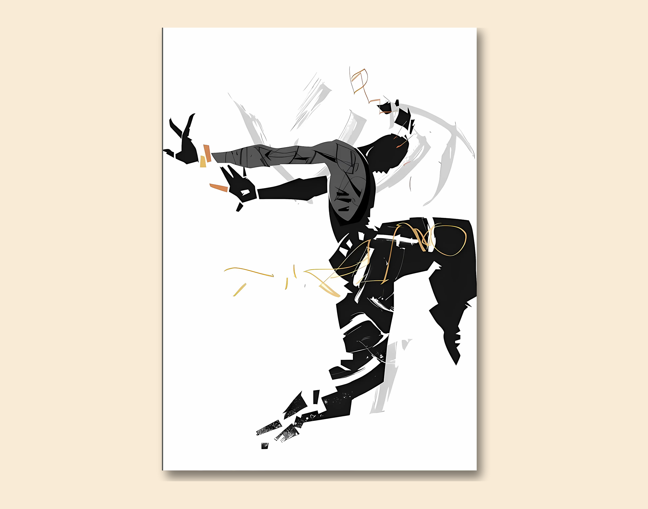 "DANCE TO THE MUSIC"- Shiny & Sturdy Metallic Poster  Art That Pops & Sticks