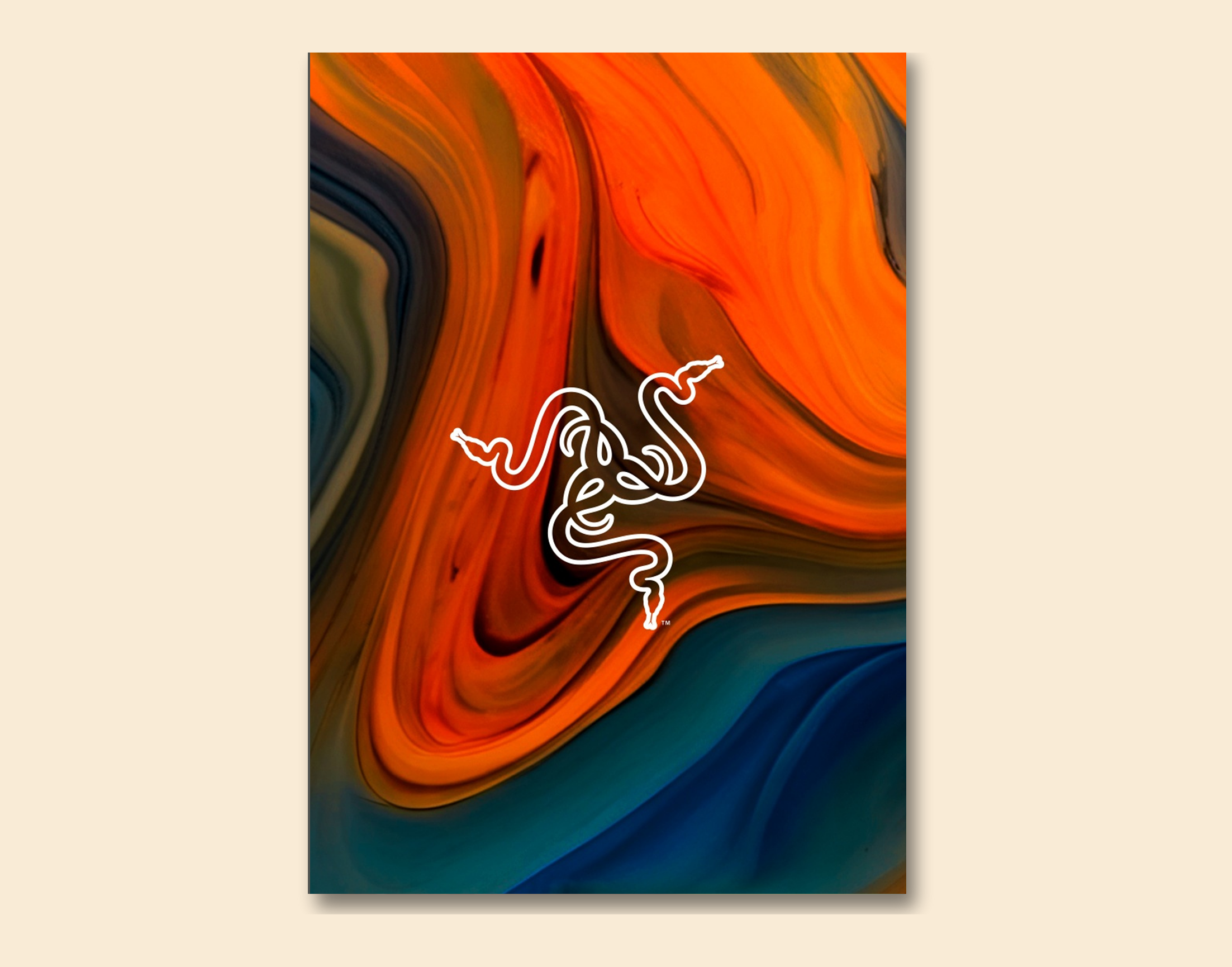 "SNAKE ART"- Shiny & Sturdy Metallic Poster  Art That Pops & Sticks