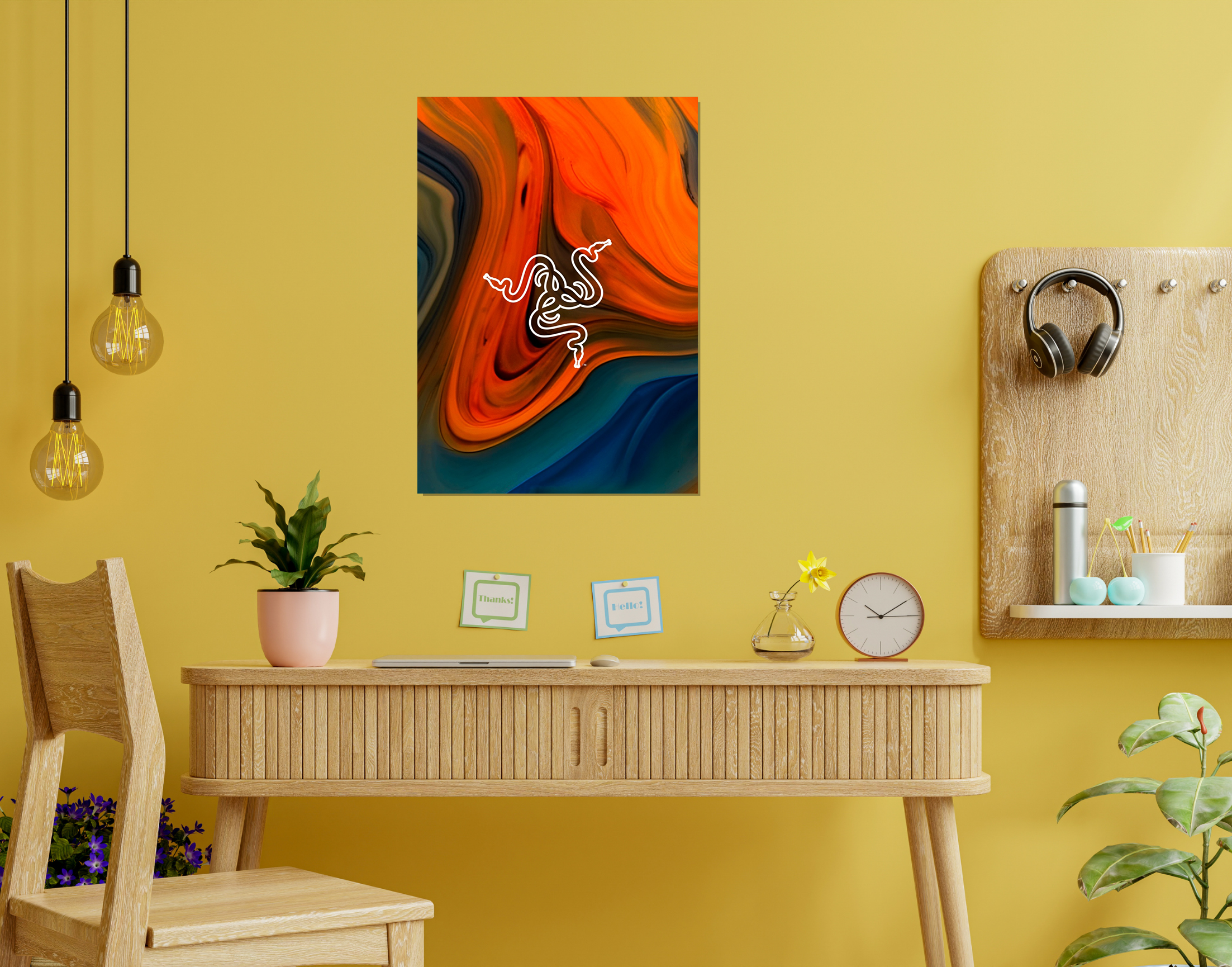 "SNAKE ART"- Shiny & Sturdy Metallic Poster  Art That Pops & Sticks