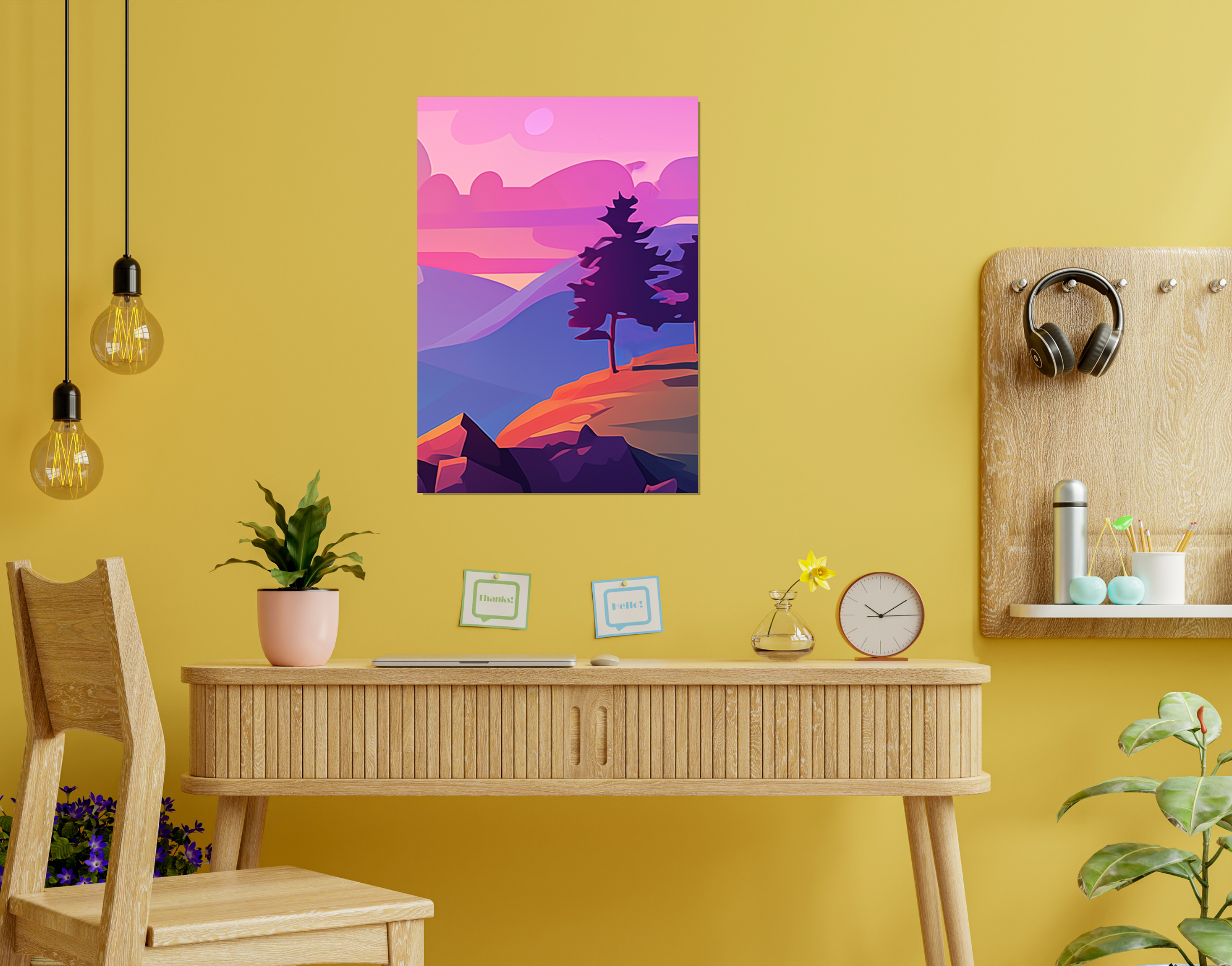 "ARTISTIC NATURE VIEW"- Shiny & Sturdy Metallic Poster  Art That Pops & Sticks