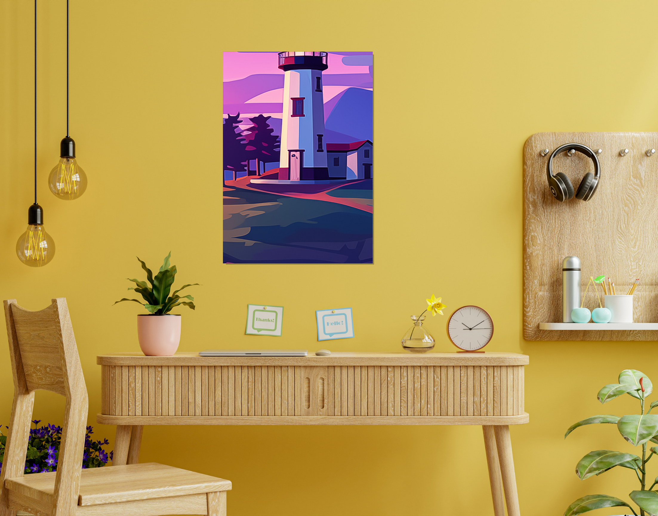 "VIEW AT SHORE"- Shiny & Sturdy Metallic Poster  Art That Pops & Sticks