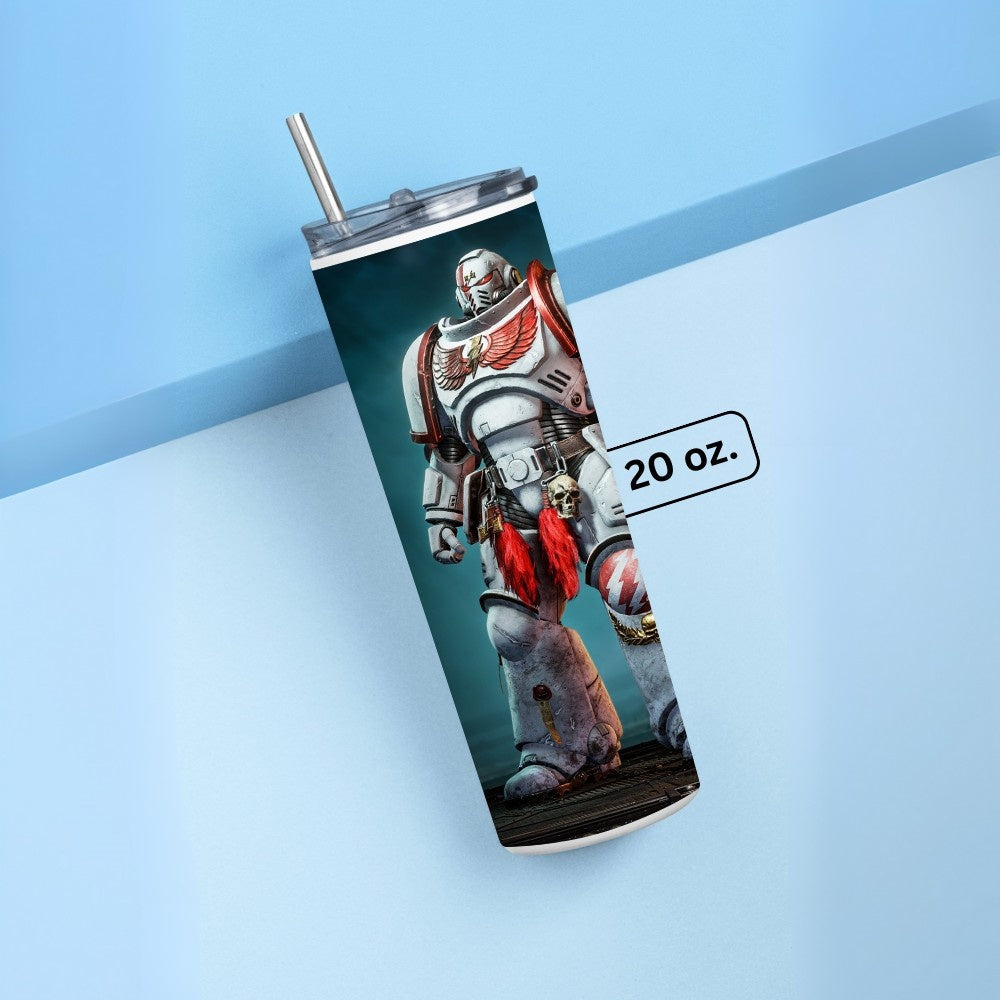 "Marine 2 - Warhammer White Scars" Tumbler with Metal Straw