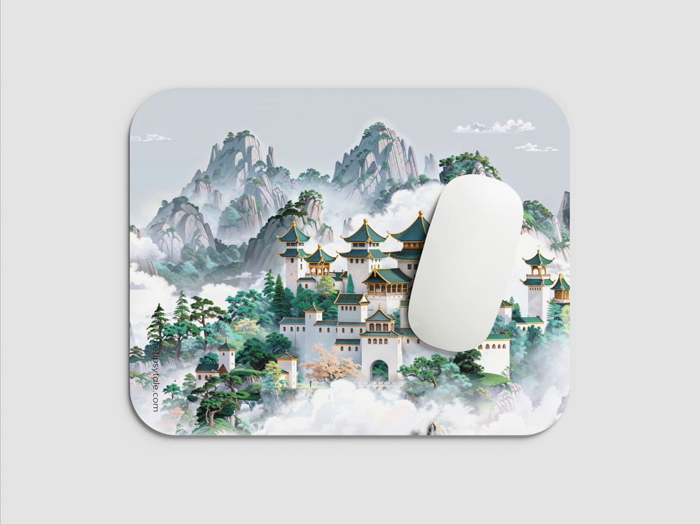 "CELESTIAL PAGODA" Mousepad Enhance Your Workspace with Style