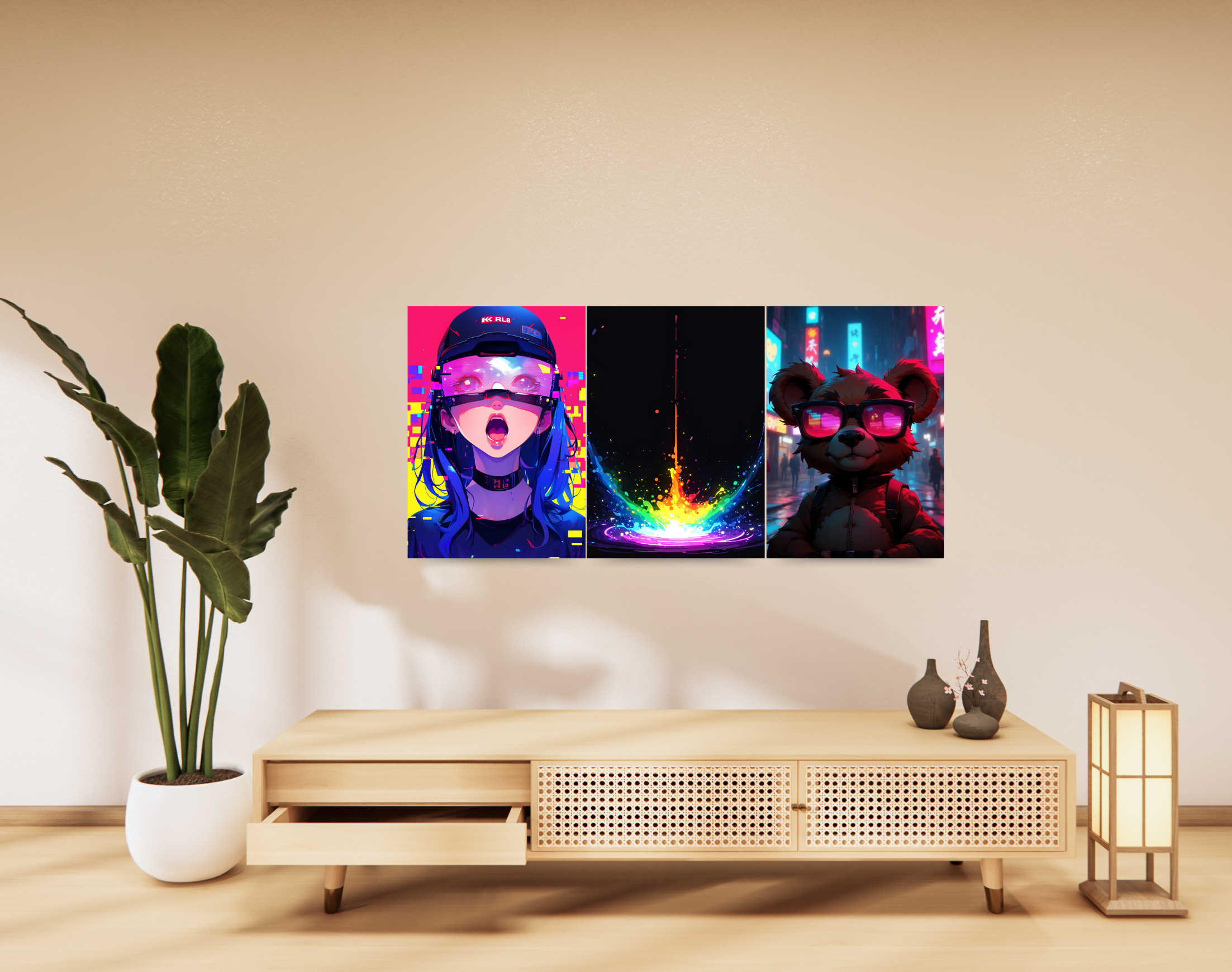 "Neon Aesthetics Combo Set"- Shiny & Sturdy Metallic Poster Art That Pops & Sticks