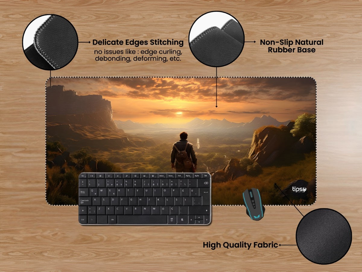 "GOLDEN HORIZON QUEST" Gaming Mousepad Elevate Your Gaming Experience