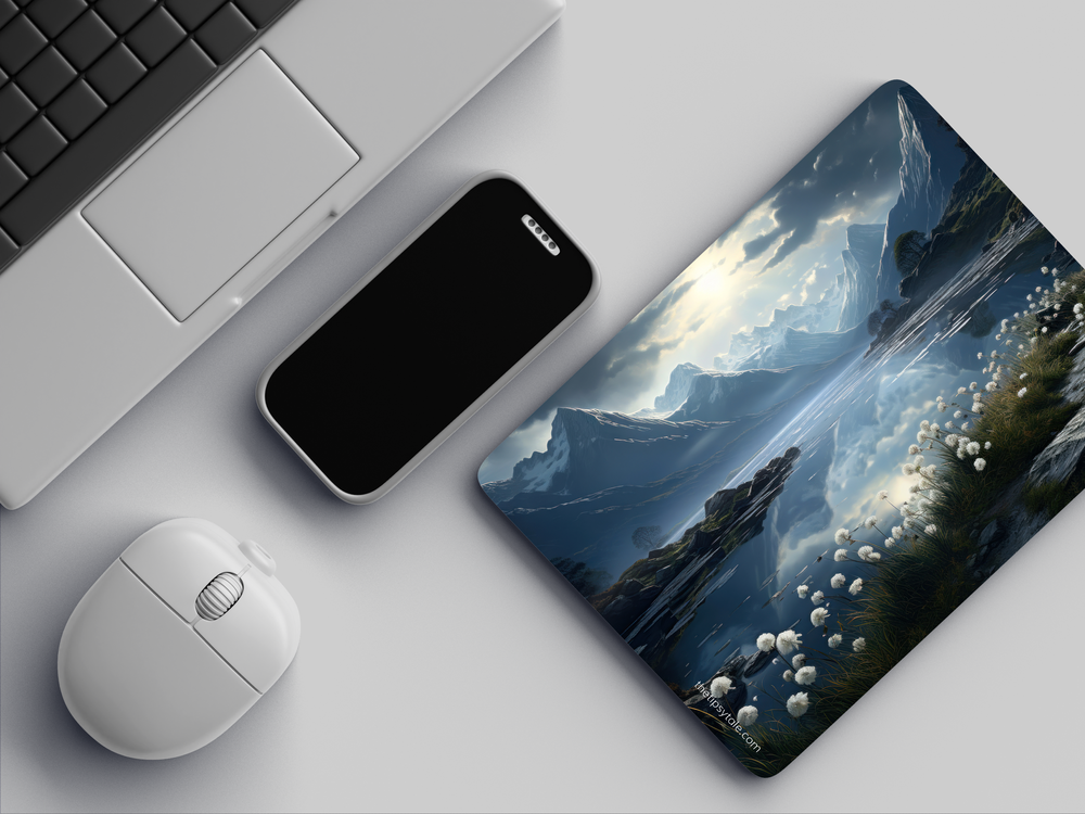 "SUN KISSED PEAKS" Mousepad Enhance Your Workspace with Style
