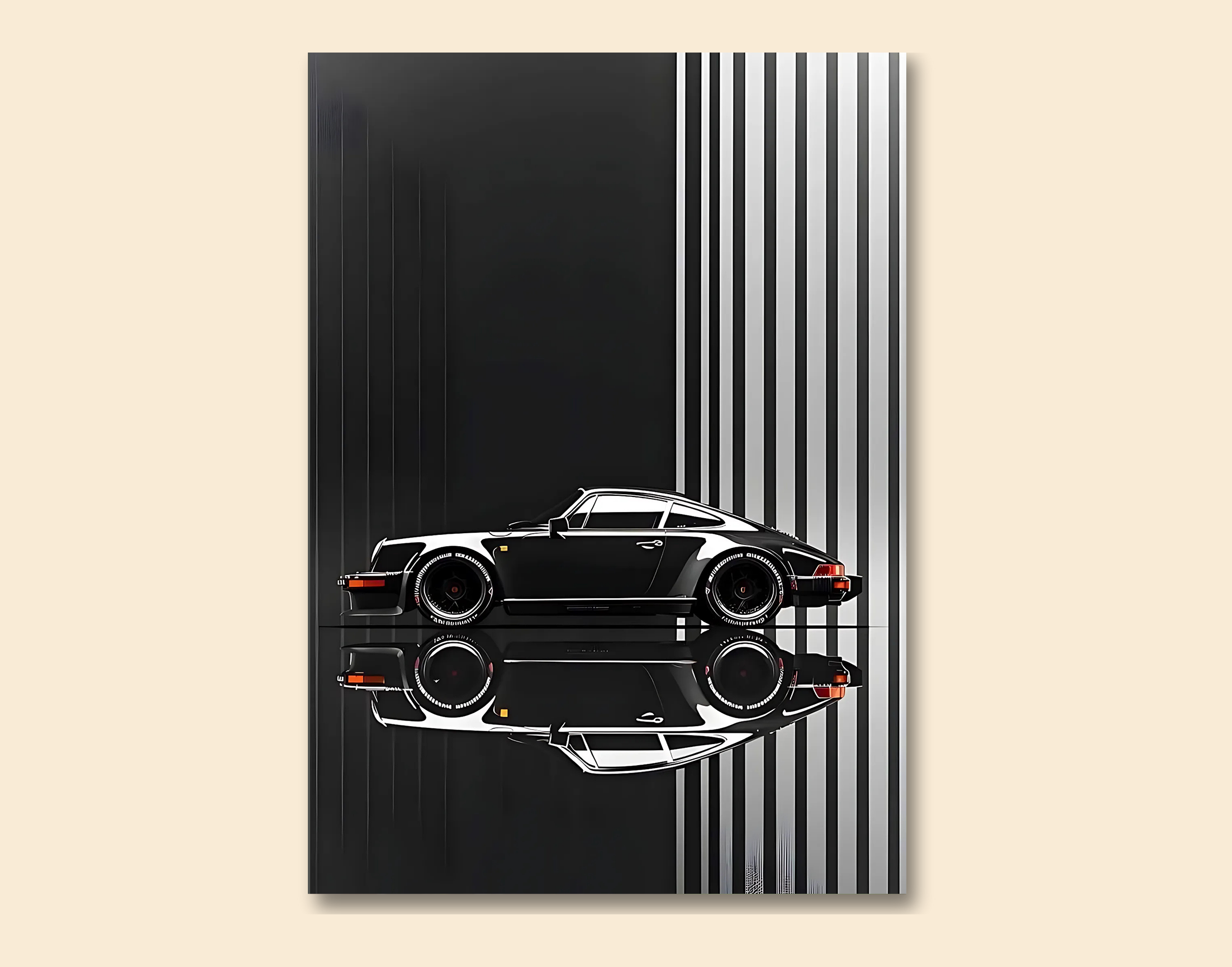 "MUSTANG-THE LOOK"- Shiny & Sturdy Metallic Poster  Art That Pops & Sticks