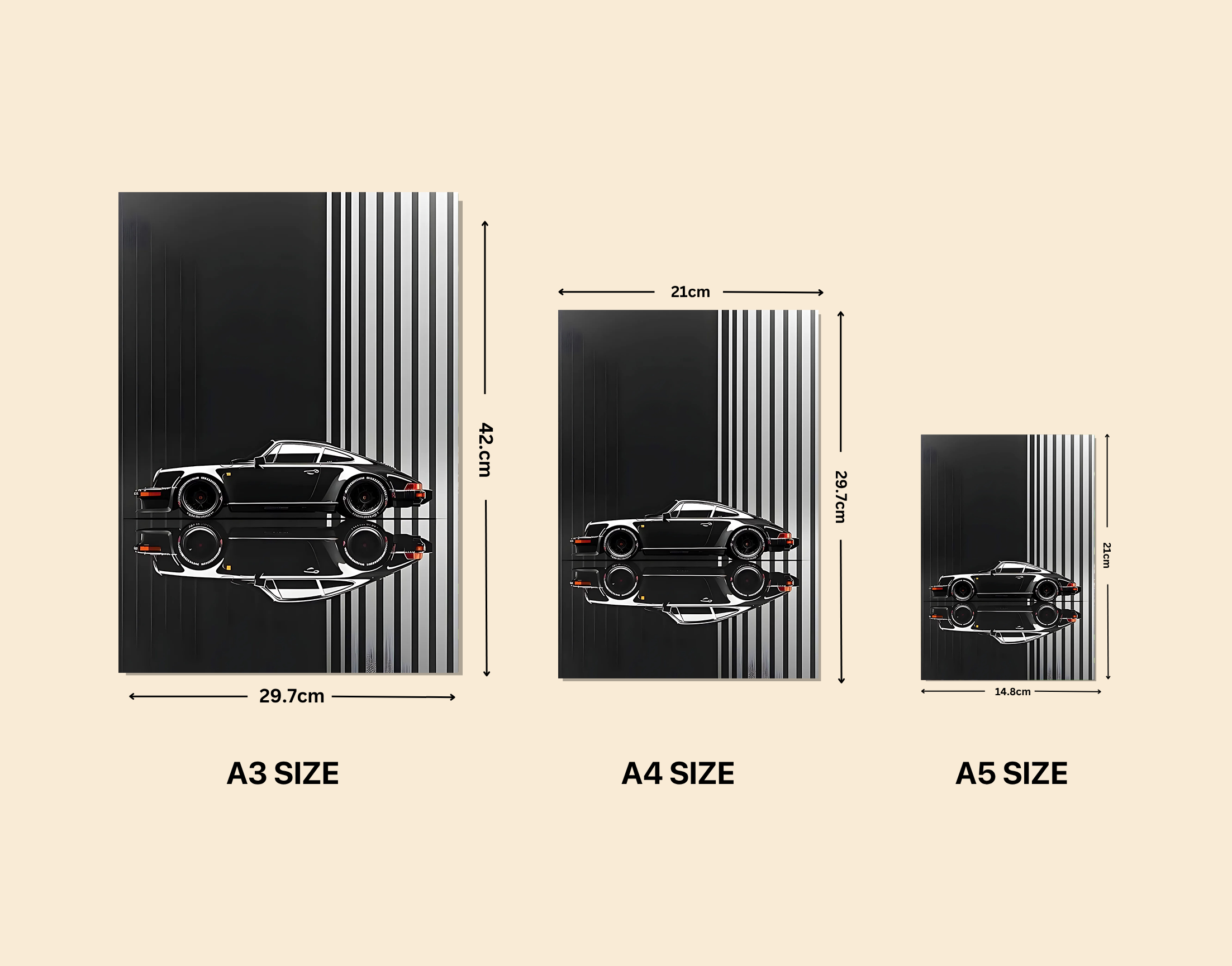 "MUSTANG-THE LOOK"- Shiny & Sturdy Metallic Poster  Art That Pops & Sticks