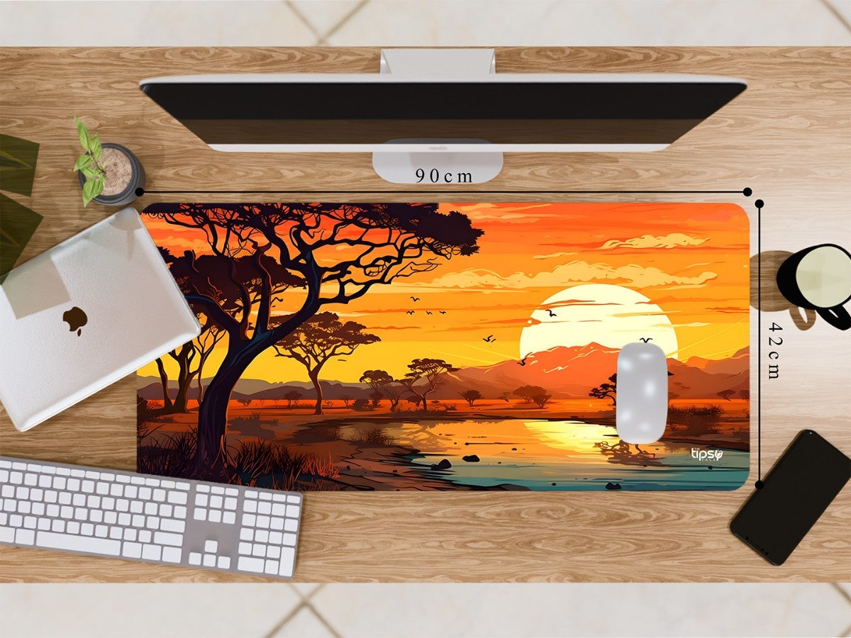 "SAVANNA SUNSET" Gaming Mousepad Elevate Your Gaming Experience