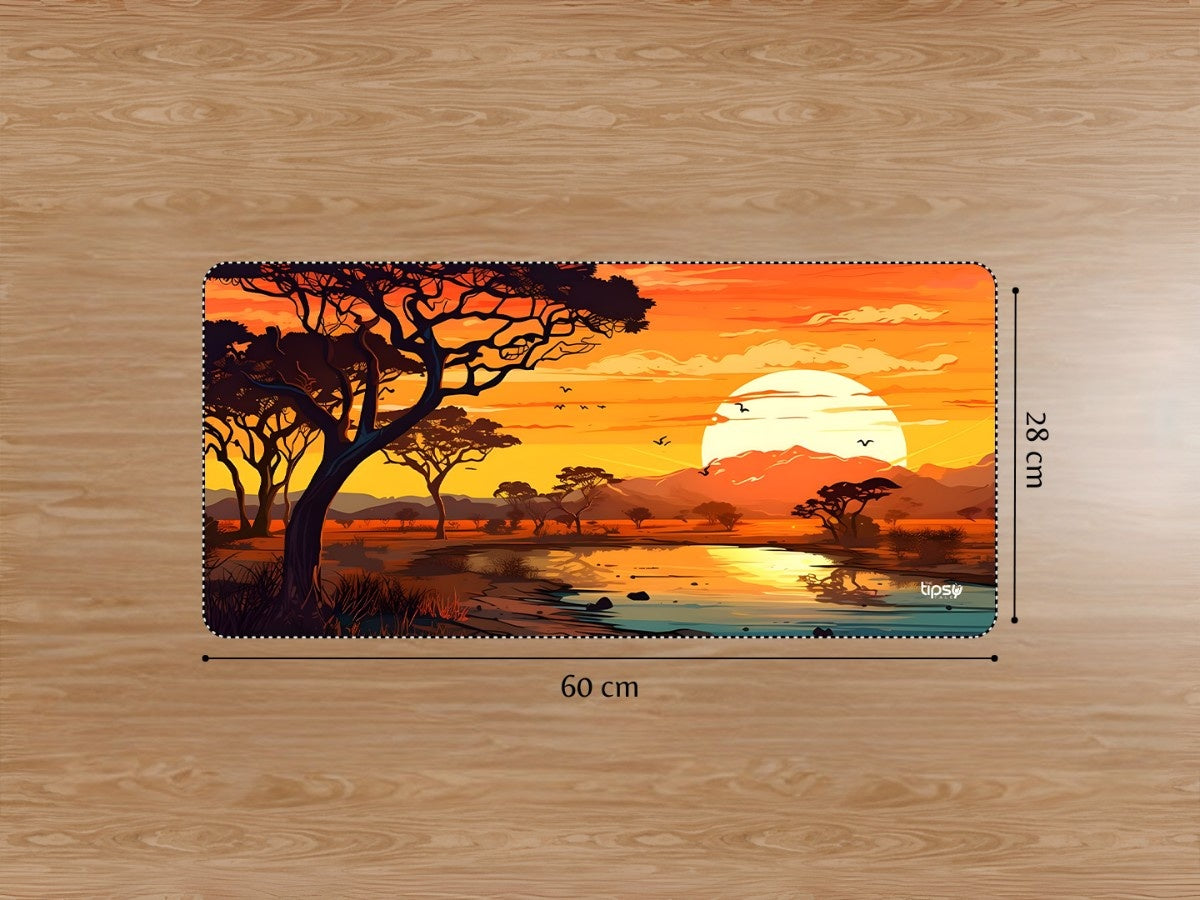 "SAVANNA SUNSET" Gaming Mousepad Elevate Your Gaming Experience