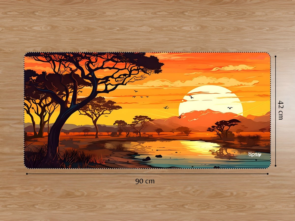 "SAVANNA SUNSET" Gaming Mousepad Elevate Your Gaming Experience